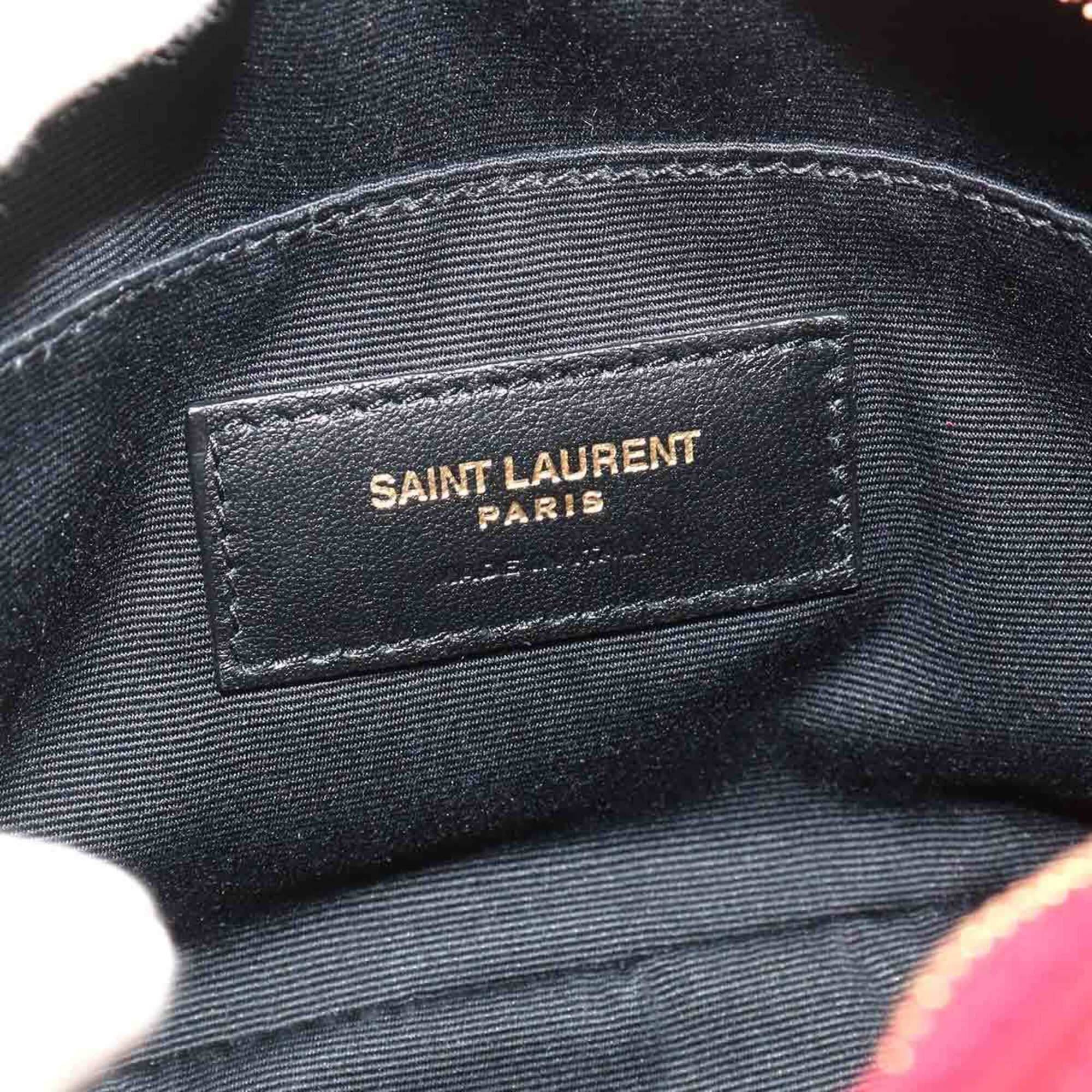 Saint Laurent Red Color Leather Fanny Pack (Pre-Owned)
