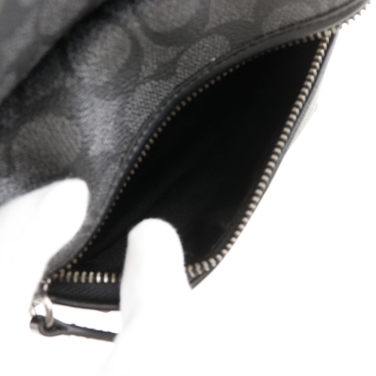 Coach Signature Black Pvc Sling Bag (Pre-Owned)