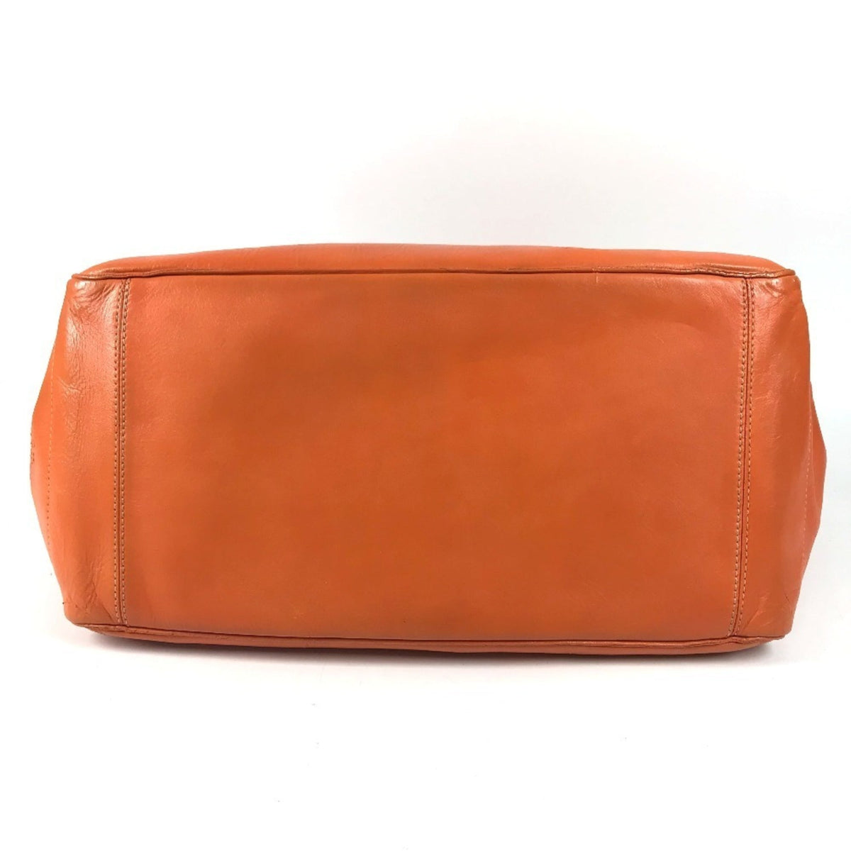 Celine Orange Leather Handbag Shoulder Bag Tote Bag (Pre-Owned)
