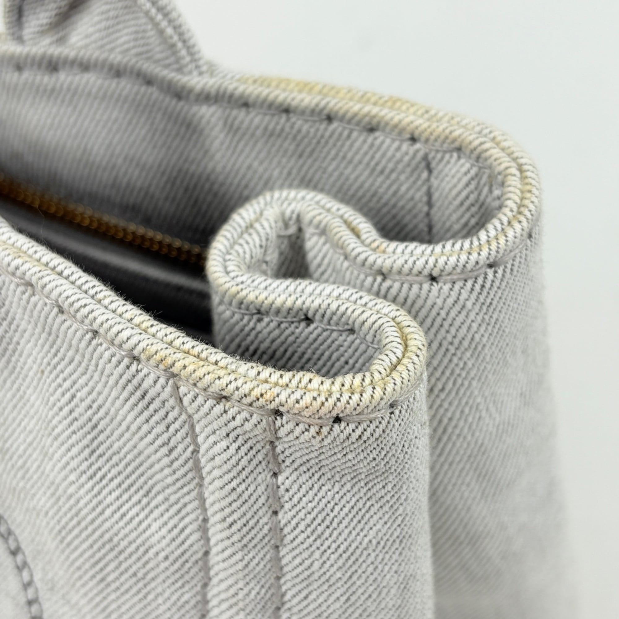 Prada White Denim Tote Bag (Pre-Owned)
