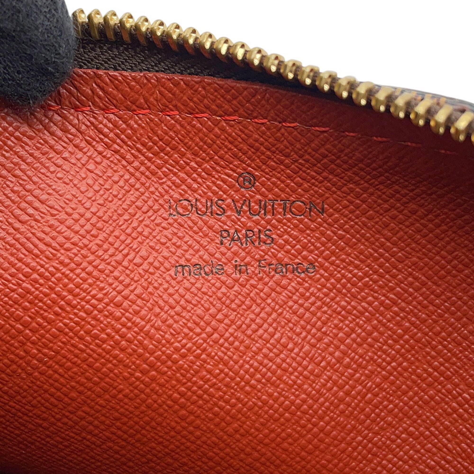 Louis Vuitton Damier Damier Canvas Ebene Red Color Handbag (Pre-Owned)