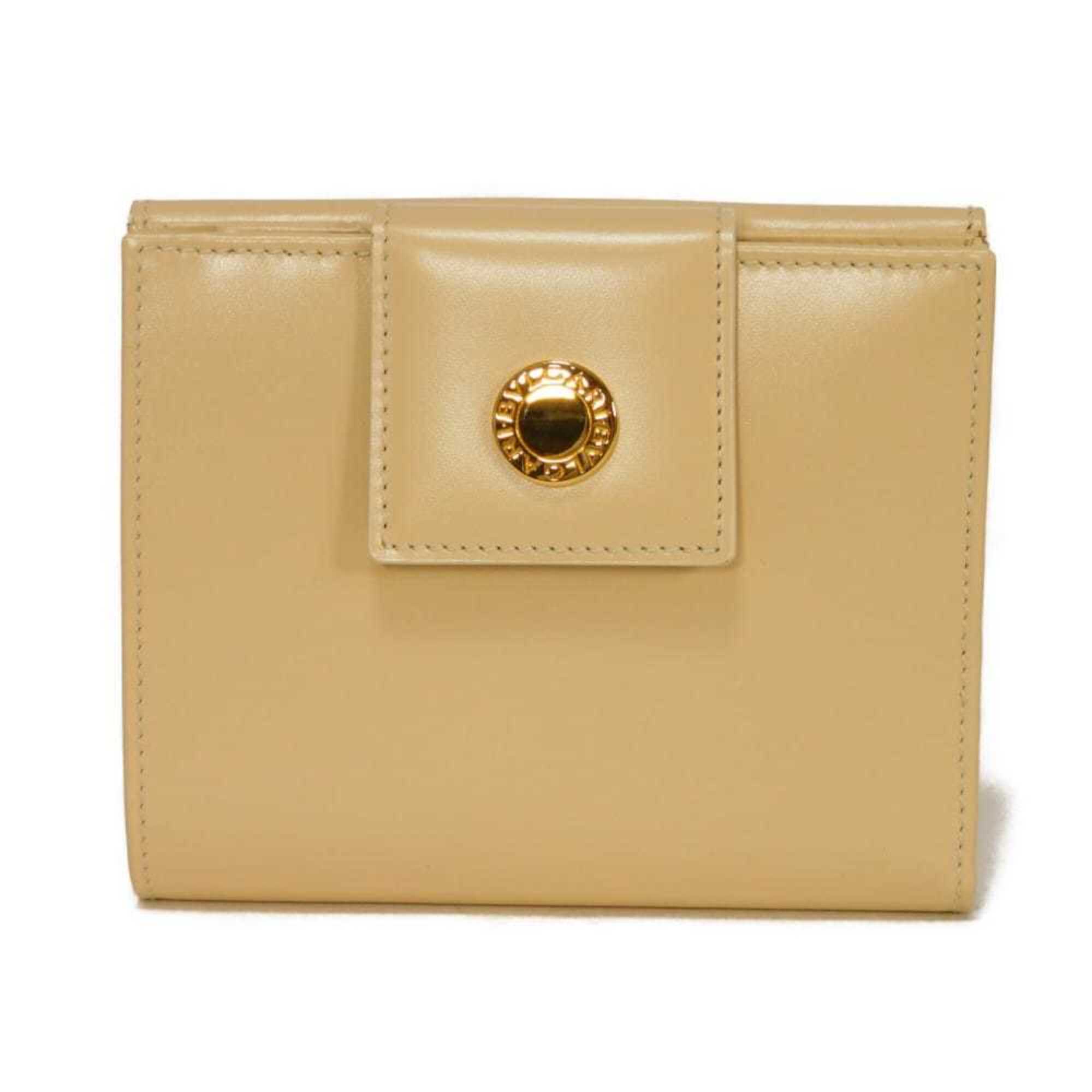 Bvlgari Beige Leather Wallet (Bi-Fold) (Pre-Owned)