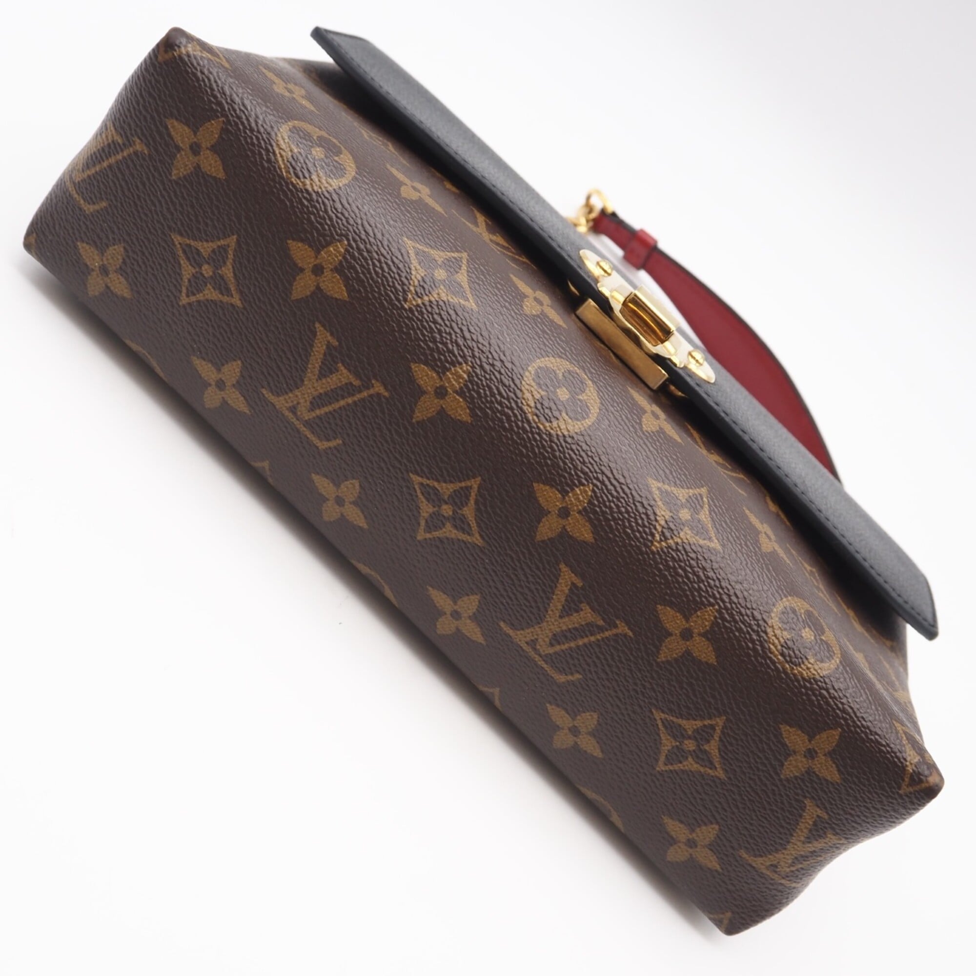 Louis Vuitton Beige Black Brown Coated Canvas Leather Shoulder Bag (Pre-Owned)