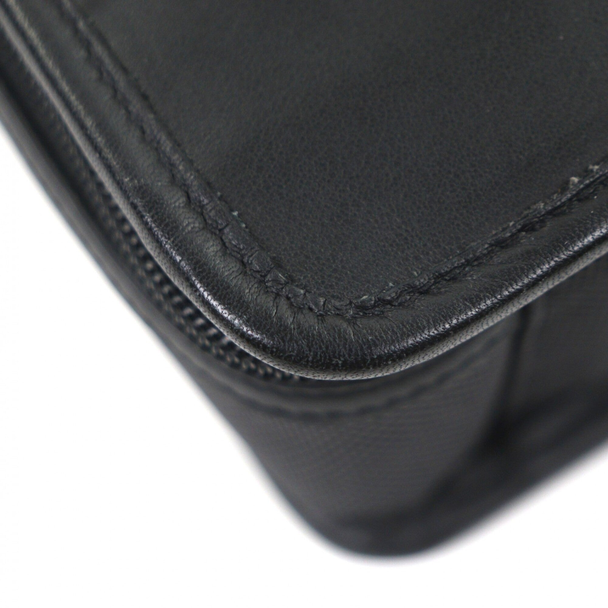 Coach Black Leather Nylon Briefcase Shoulder Bag (Pre-Owned)