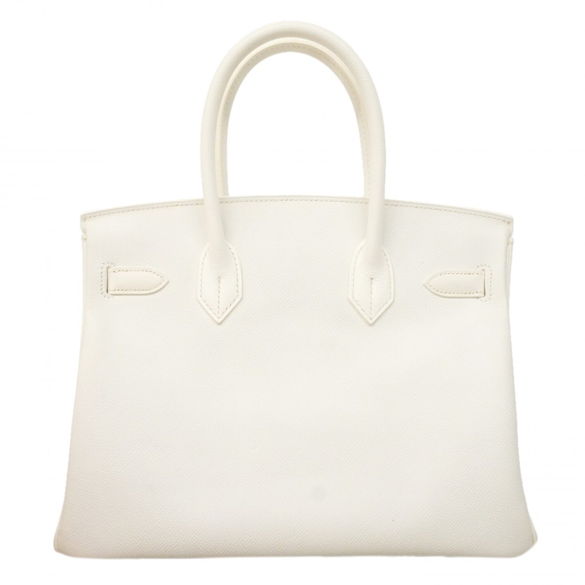 Hermes White Leather Handbag (Pre-Owned)
