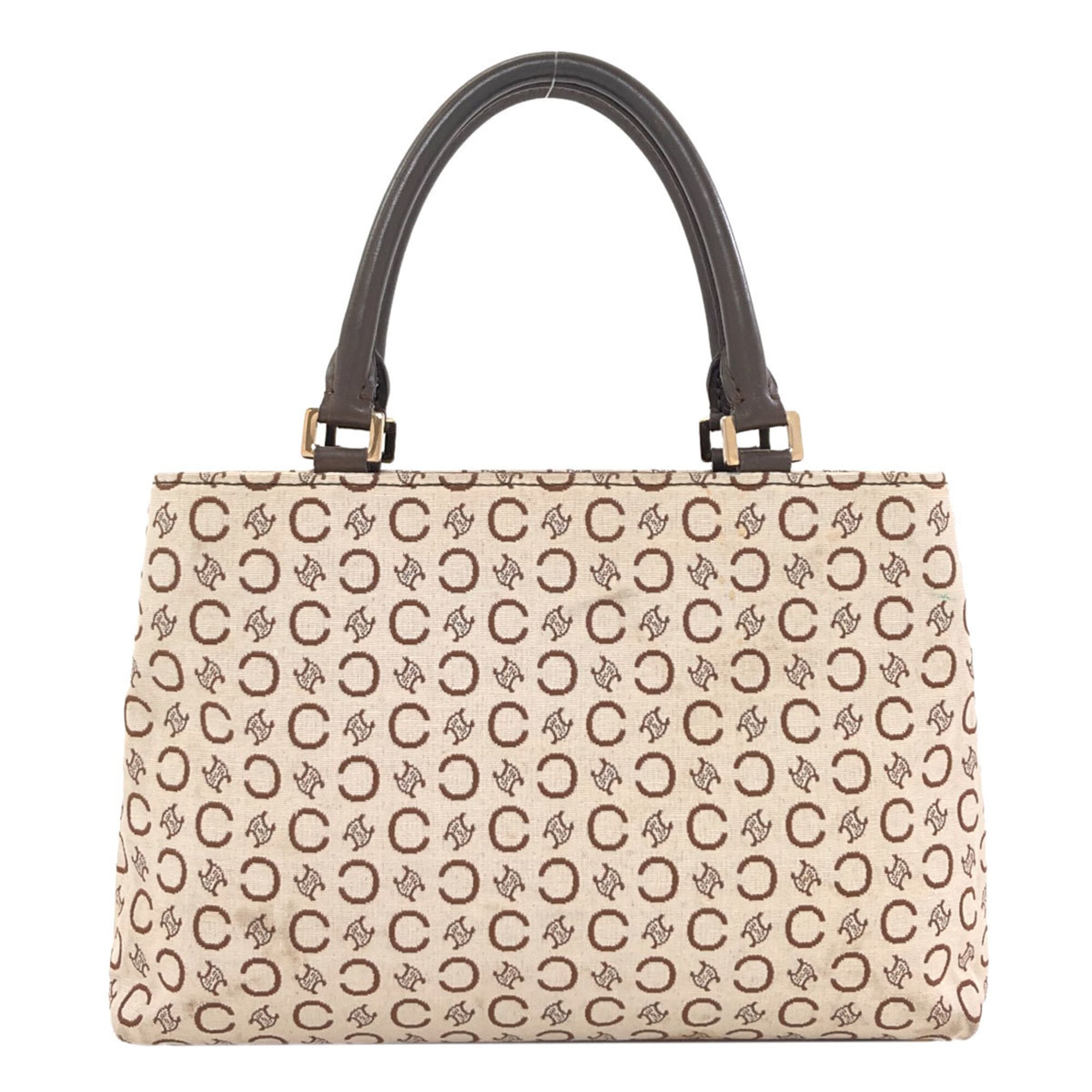 Celine Beige Canvas Leather Handbag (Pre-Owned)