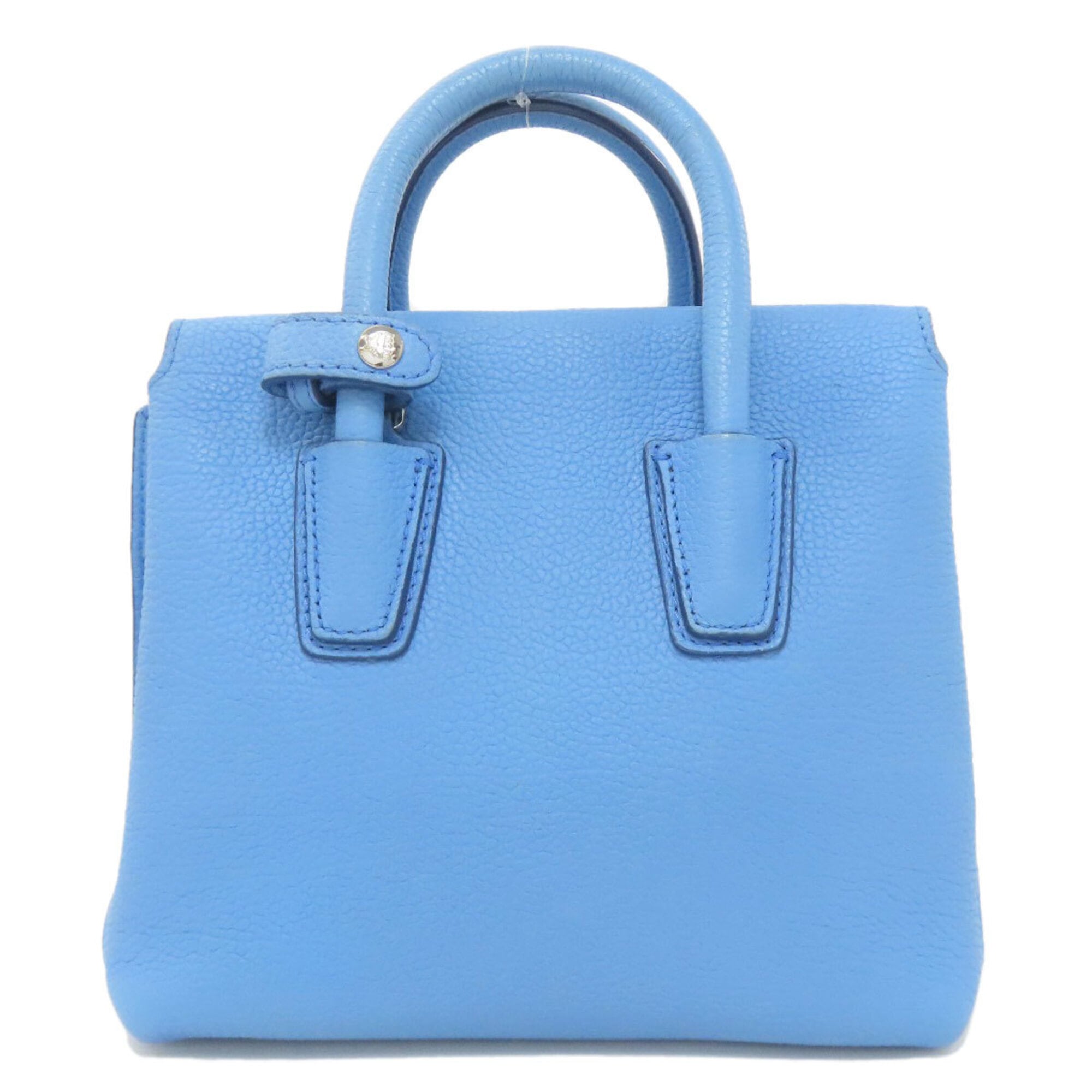 Mcm Light Blue Leather Handbag (Pre-Owned)