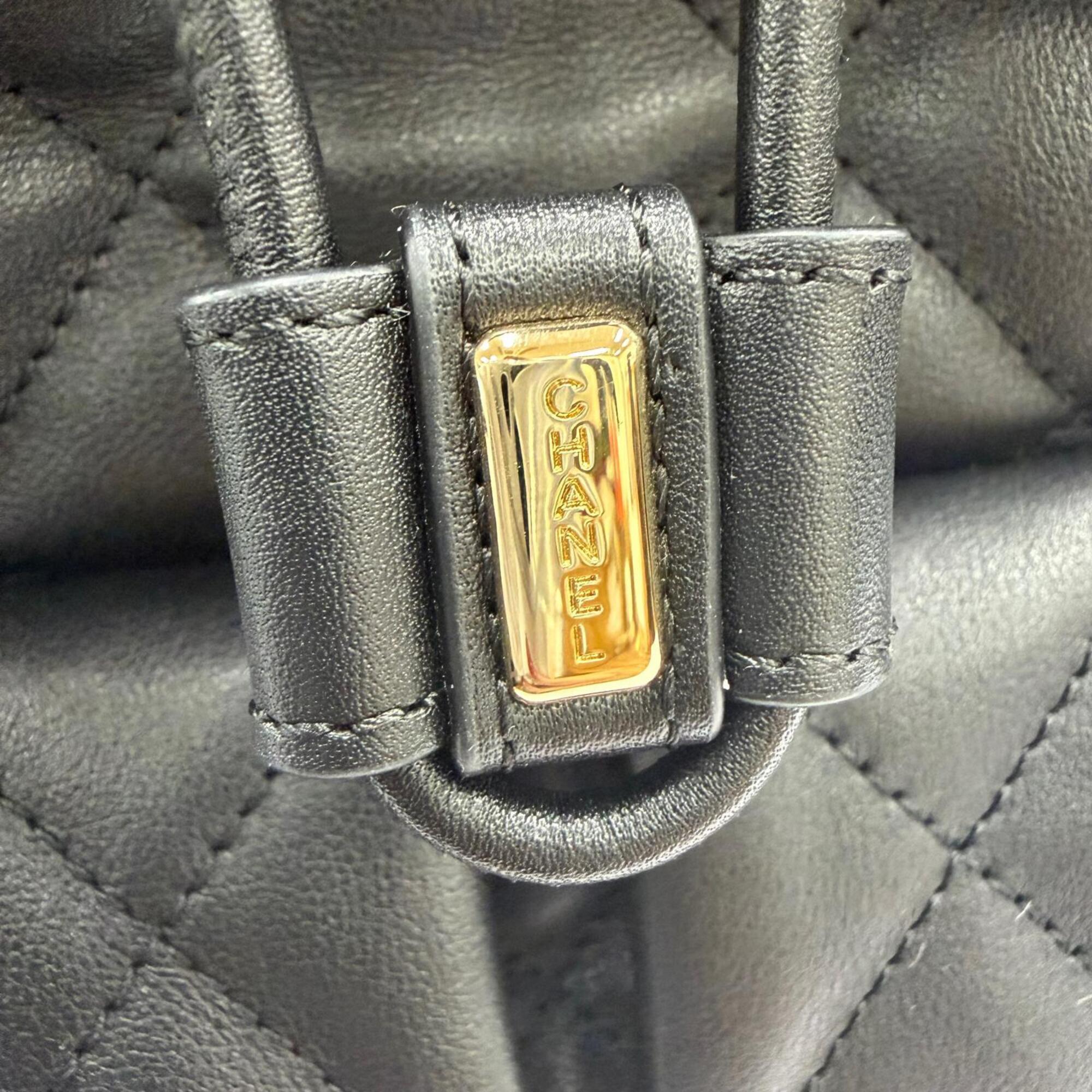 Chanel Black Leather Backpack (Pre-Owned)