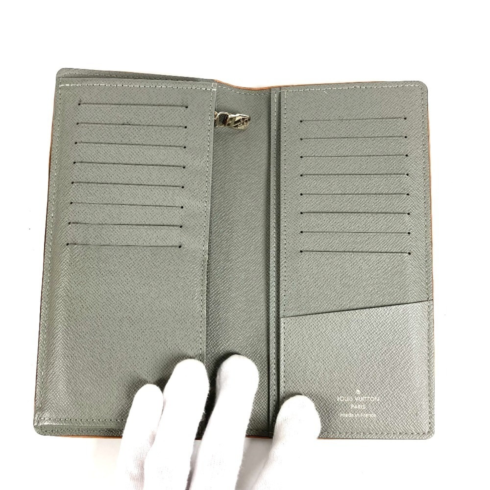 Louis Vuitton Monogram Gray Canvas Leather Long Wallet (Bi-Fold) (Pre-Owned)