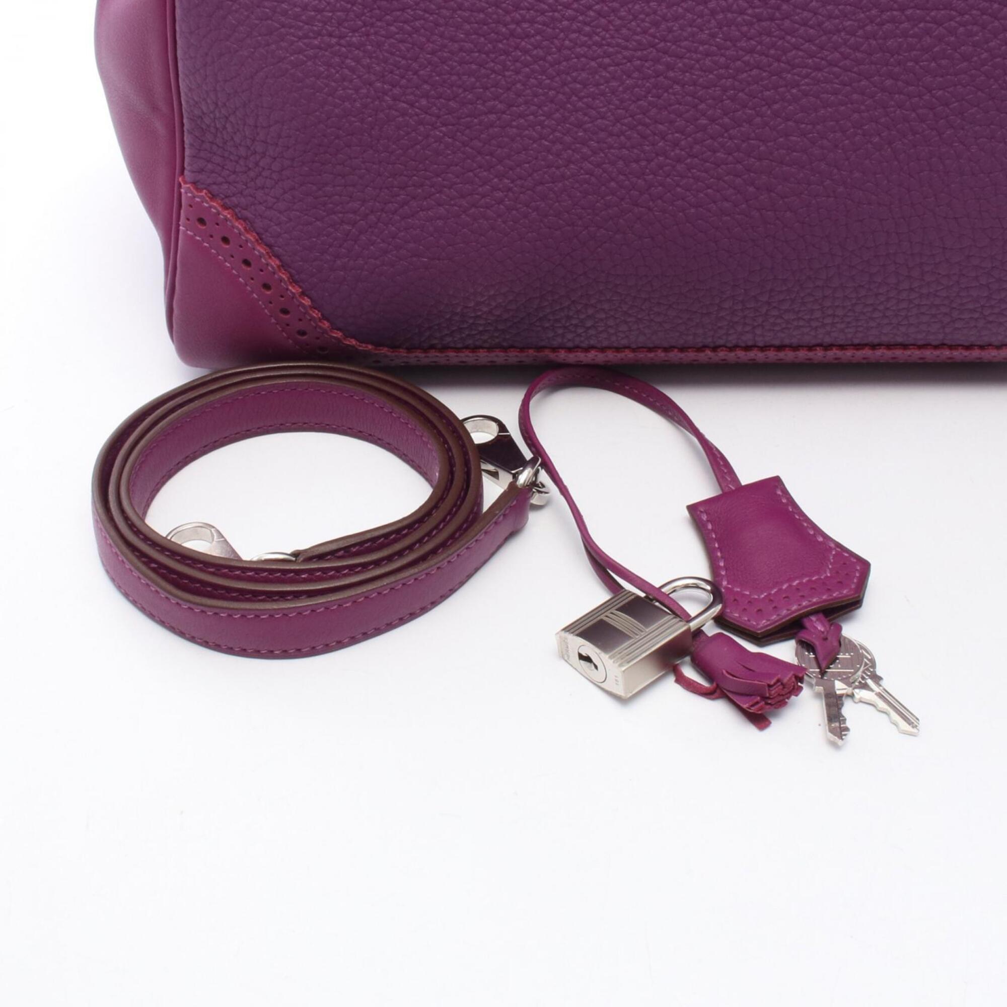 Hermes Anemone Purple Togo Leather Handbag (Pre-Owned)