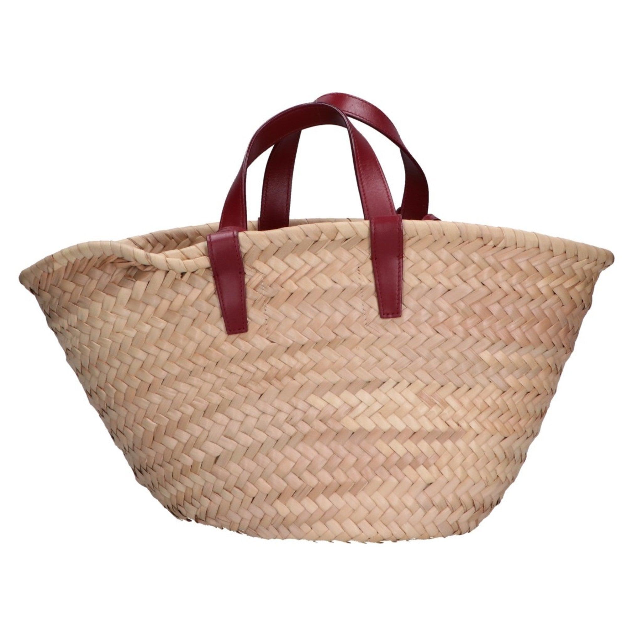 Celine Bordeaux Raffia Tote Bag (Pre-Owned)
