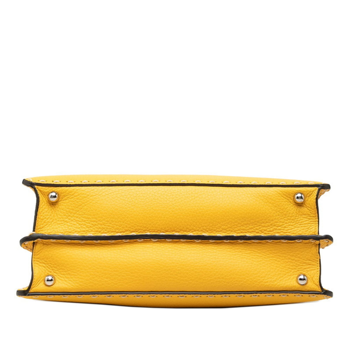 Fendi Peekaboo Yellow Handbag Shoulder Bag (Pre-Owned)