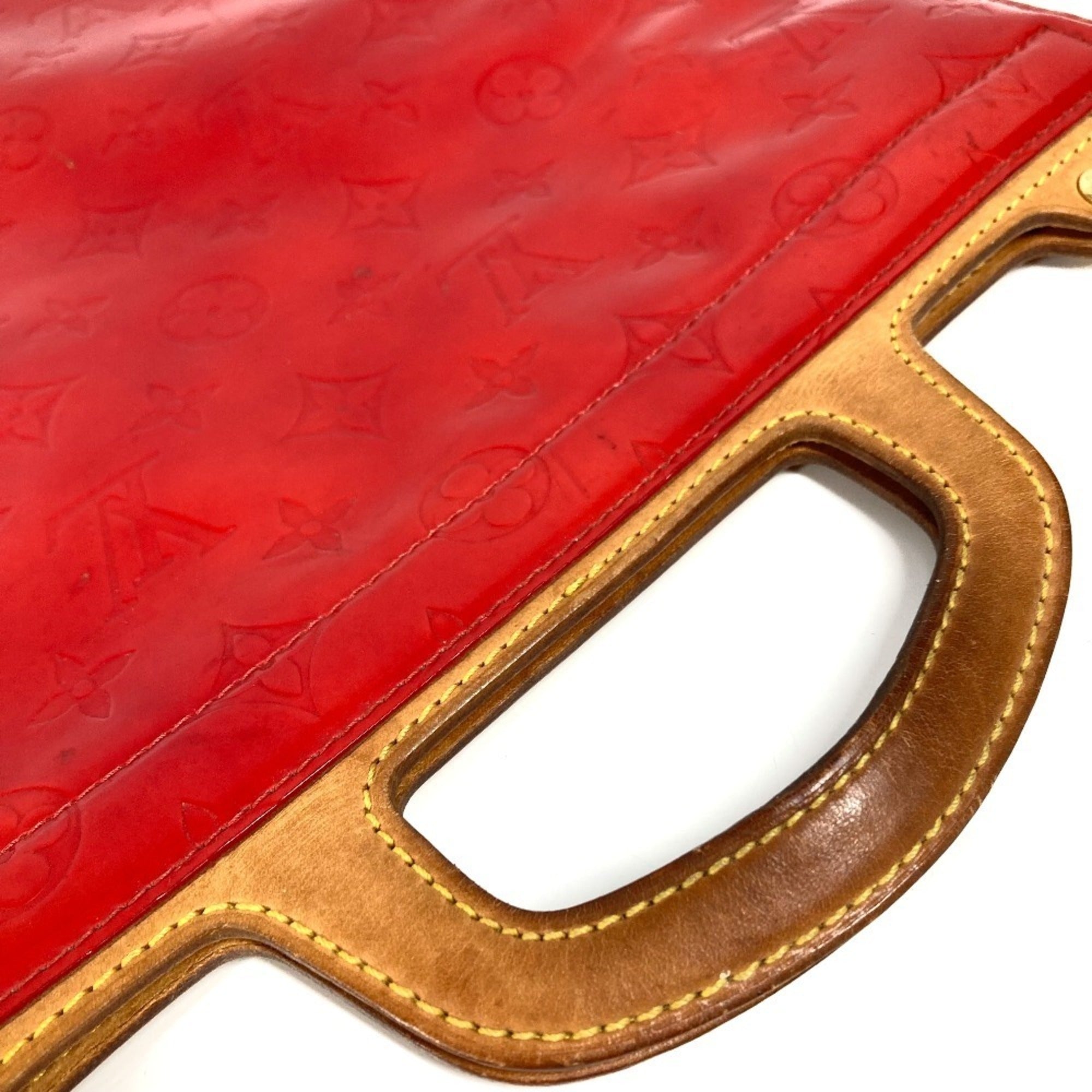 Louis Vuitton Galle Red Color Monogram Vernis Handbag (Pre-Owned)