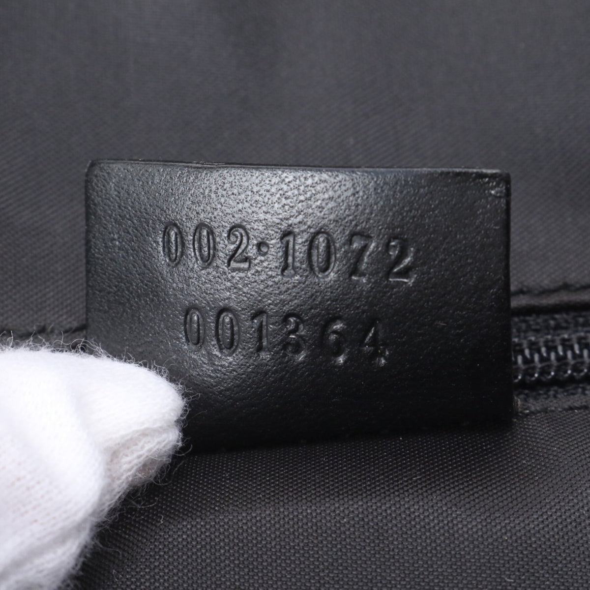 Gucci Black Leather Nylon Handbag Shoulder Bag Tote Bag (Pre-Owned)