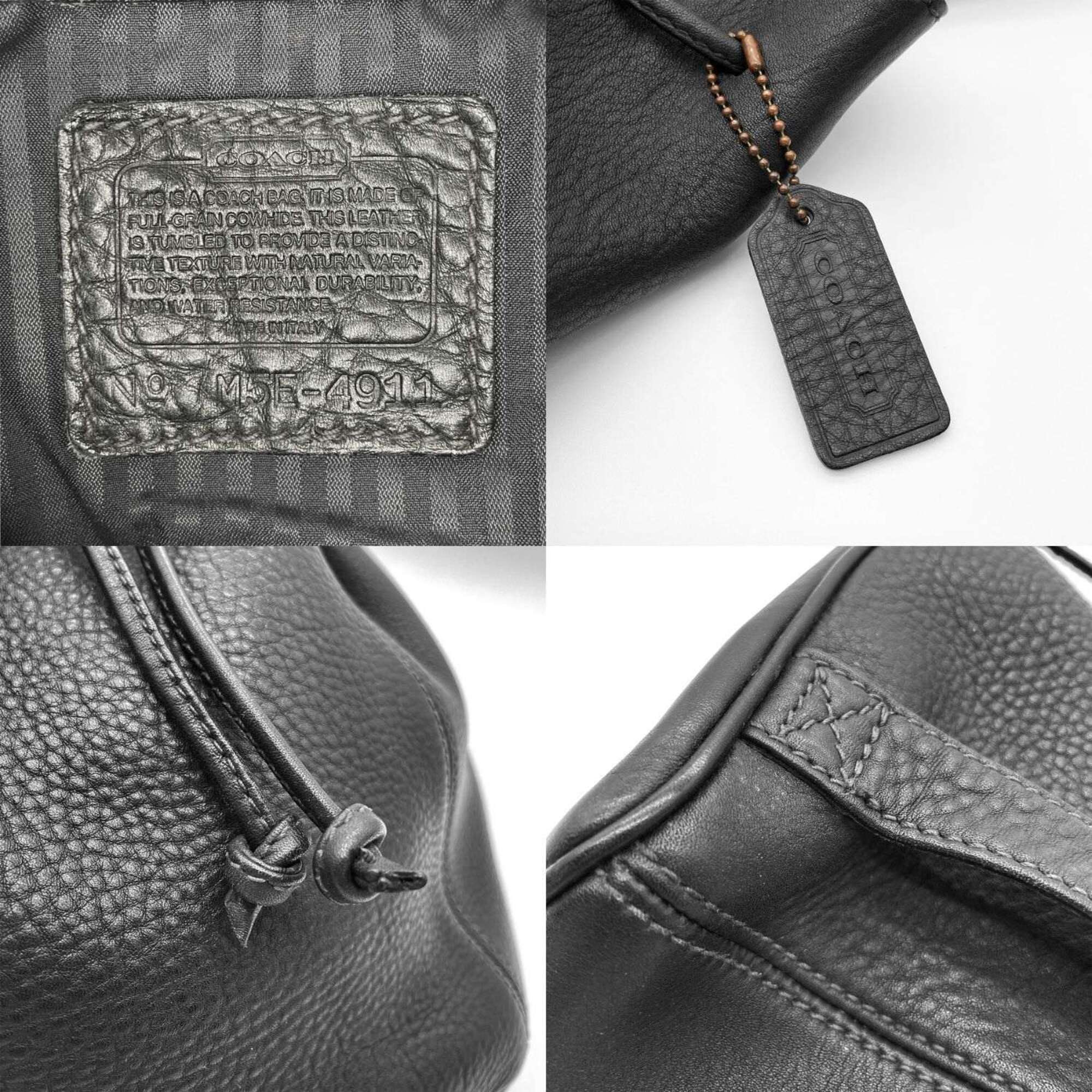 Coach Black Leather Backpack (Pre-Owned)