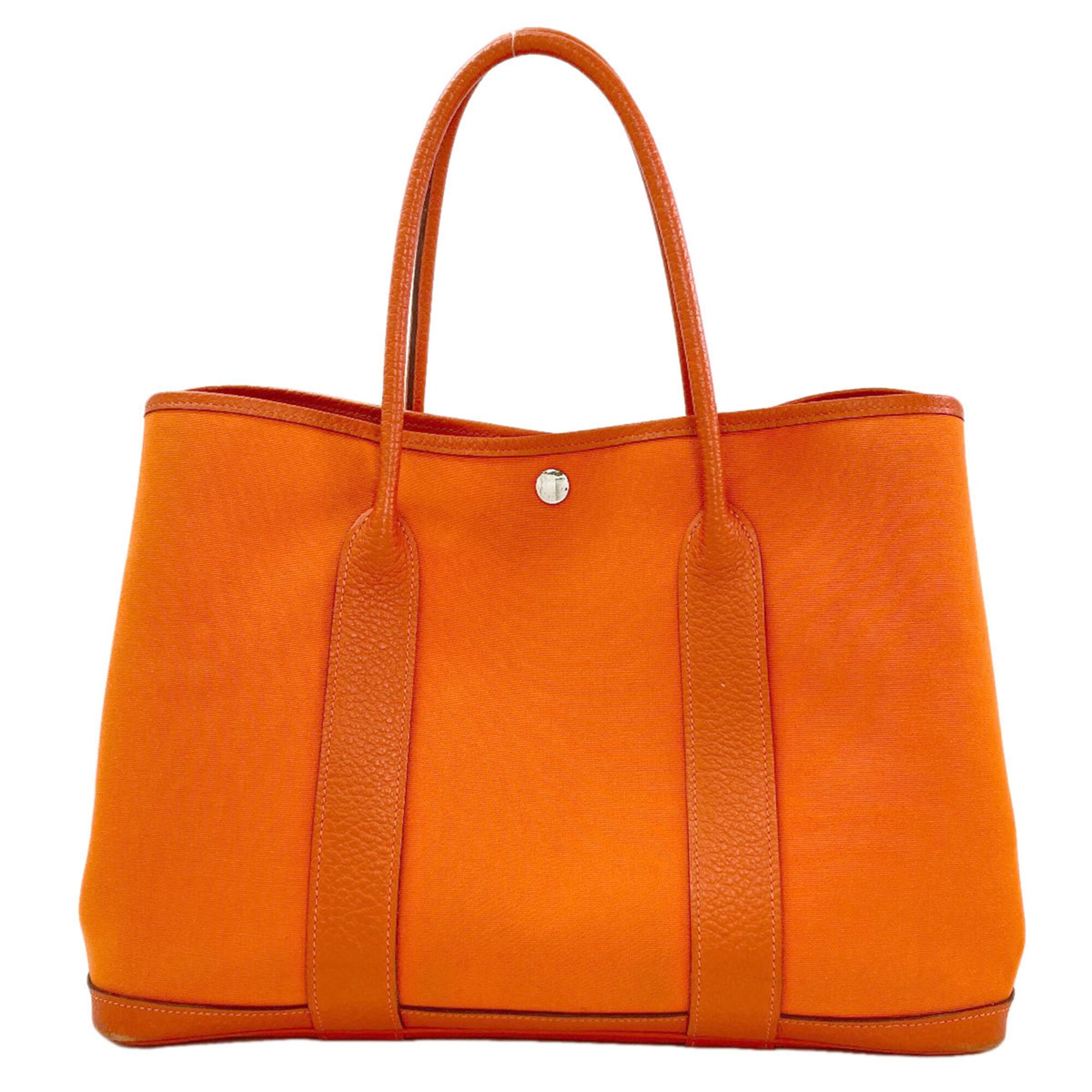 Hermes Orange Toile Officier Tote Bag (Pre-Owned)