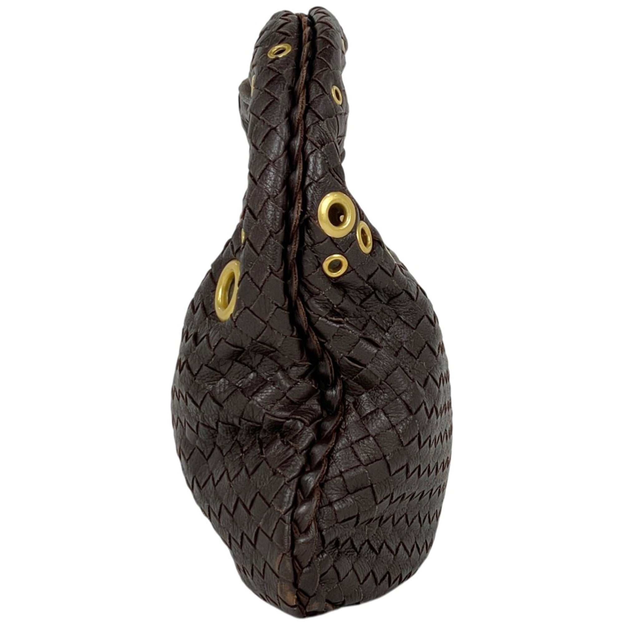 Bottega Veneta Brown Leather Handbag Pouch Shoulder Bag (Pre-Owned)