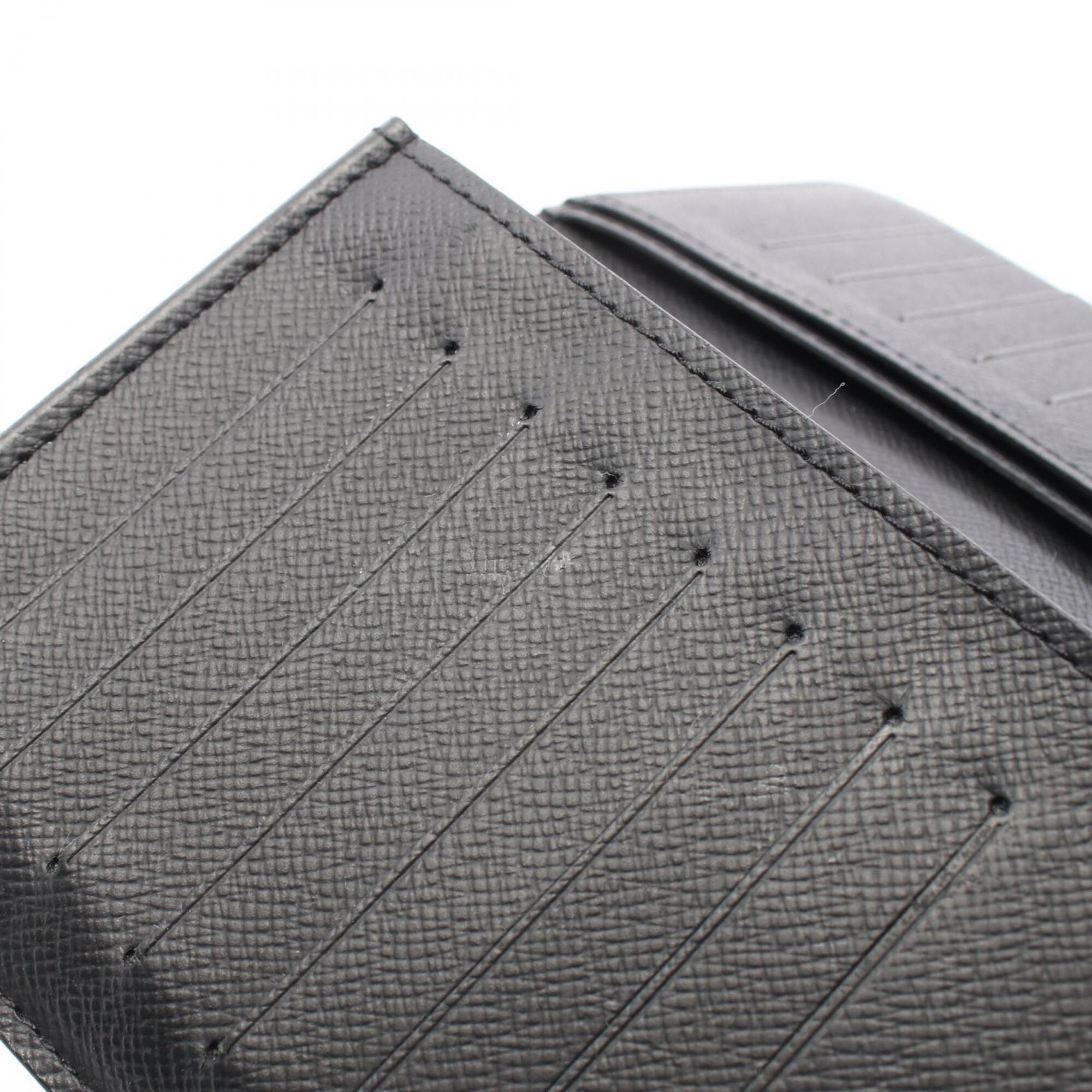 Louis Vuitton Black Leather Pvc Long Wallet (Bi-Fold) (Pre-Owned)