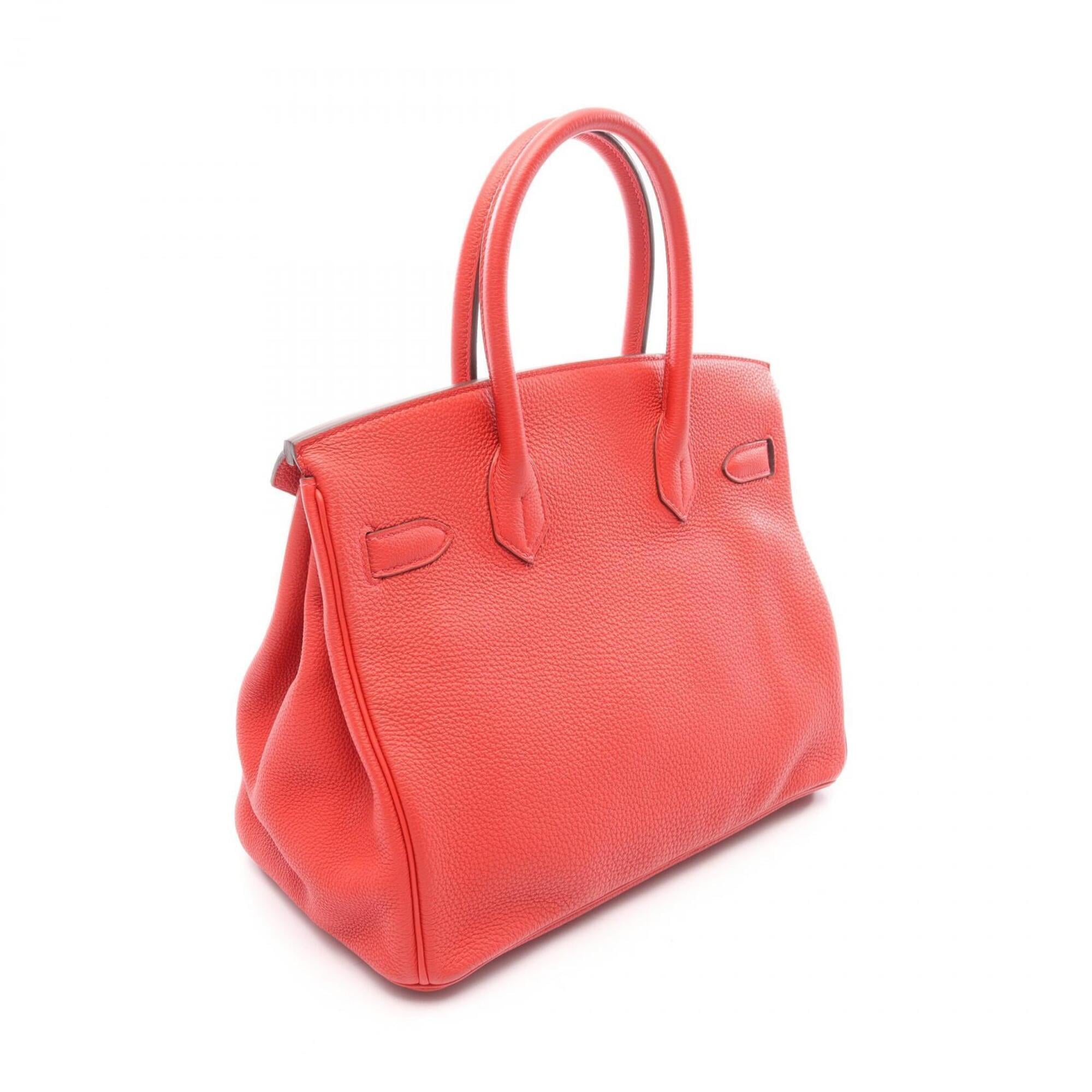 Hermes Red Color Togo Leather Handbag (Pre-Owned)
