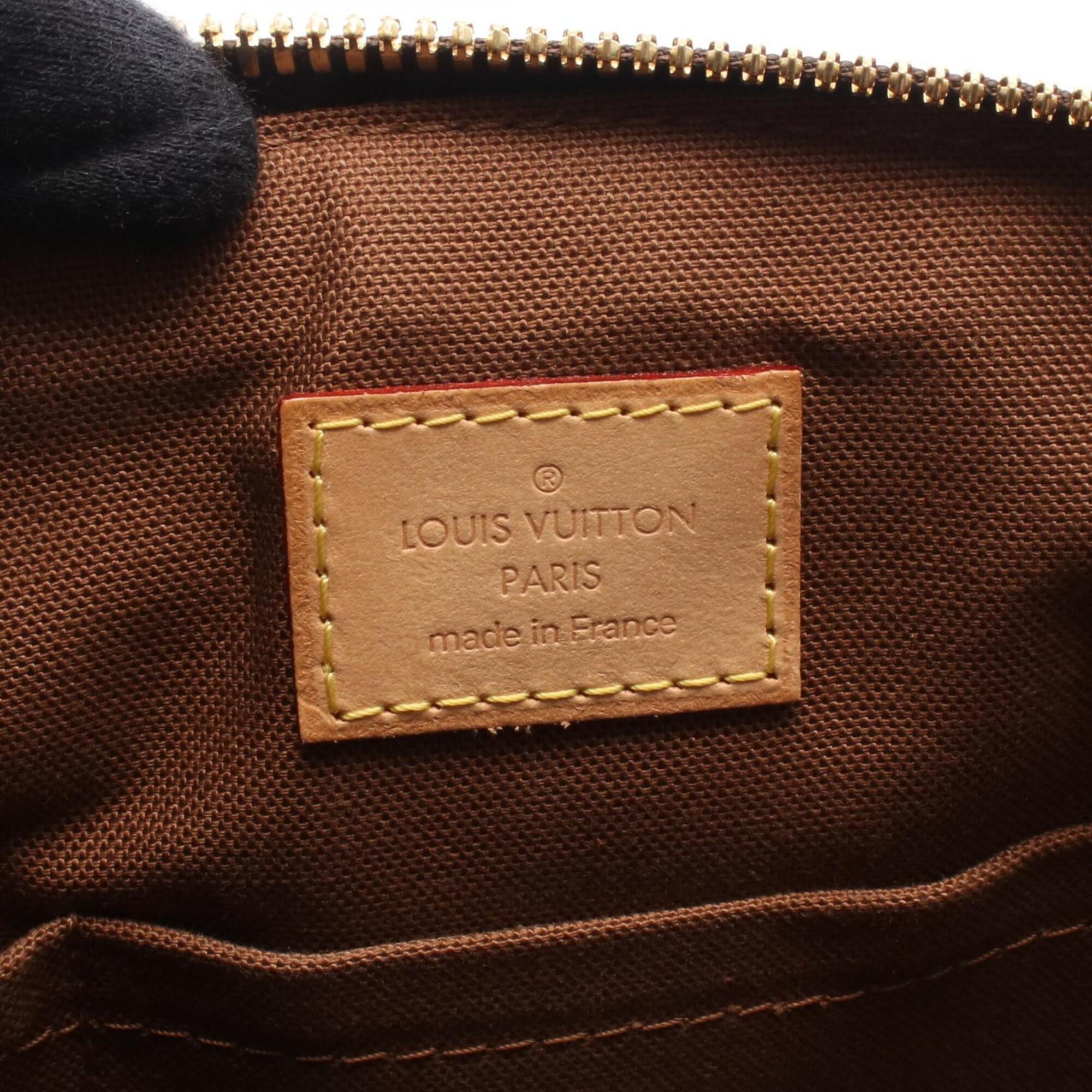 Louis Vuitton Brown Monogram Coated Canvas Leather Handbag (Pre-Owned)
