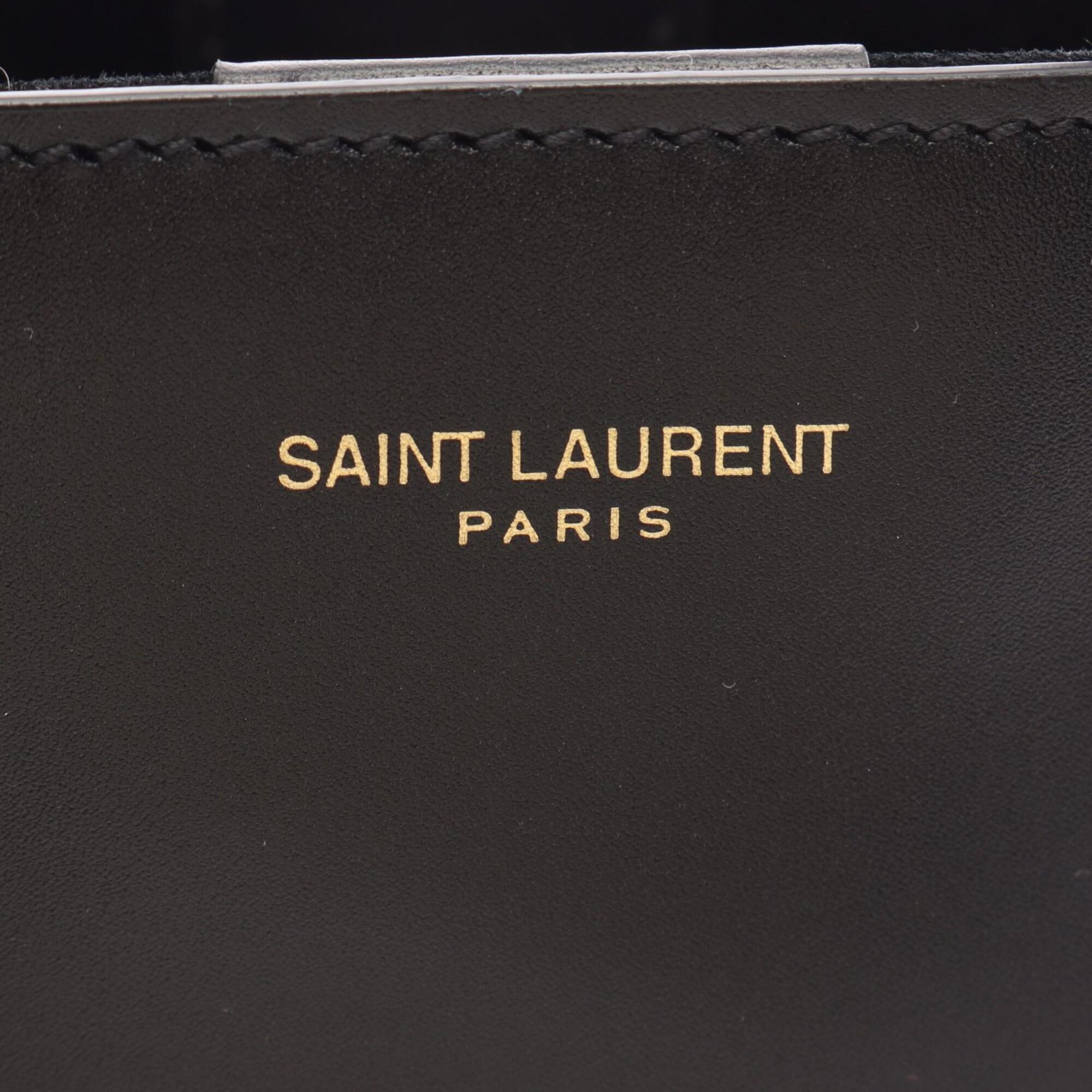 Saint Laurent Black Leather Handbag Shopping Bag (Pre-Owned)
