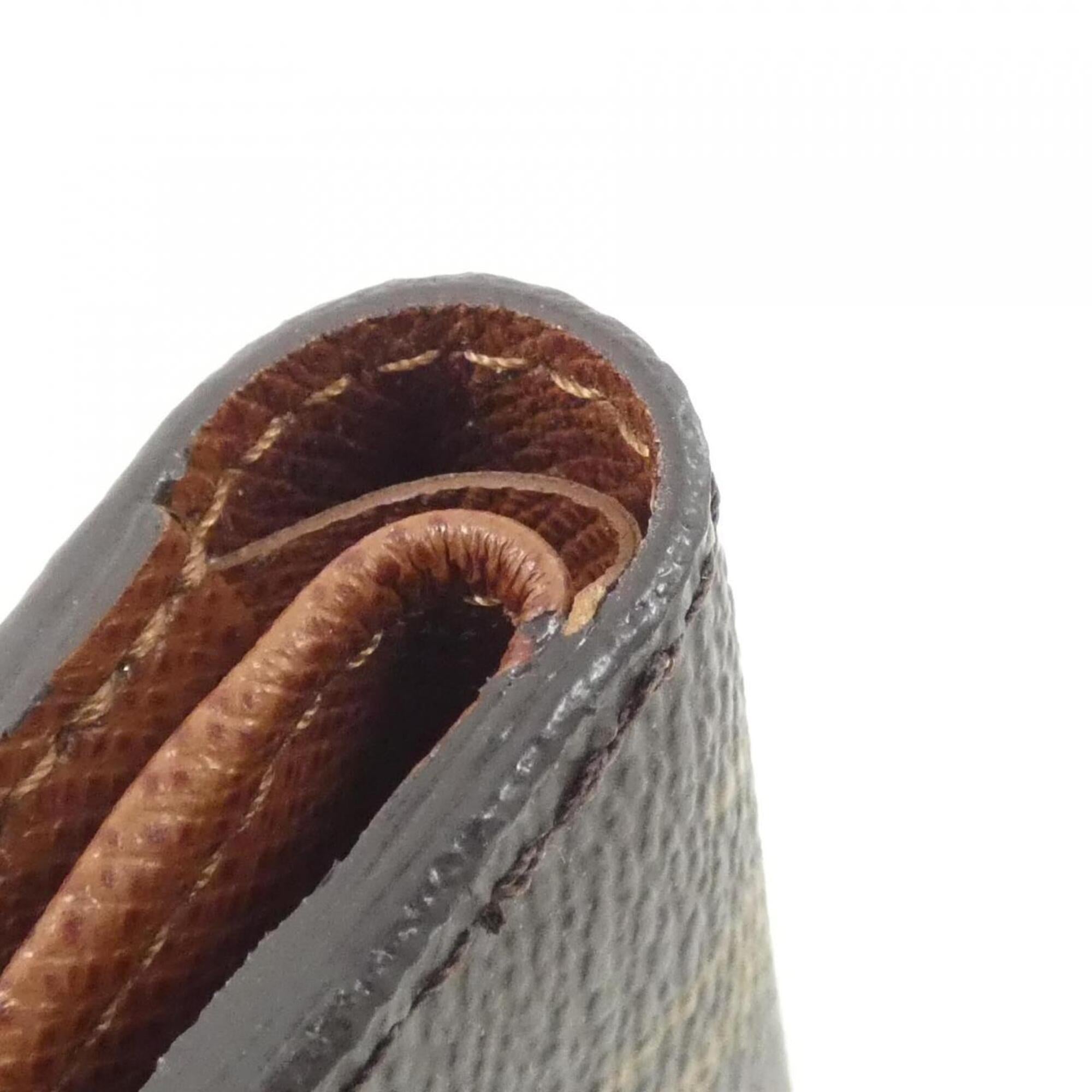 Louis Vuitton Brown Coated Canvas Wallet (Tri-Fold) (Pre-Owned)