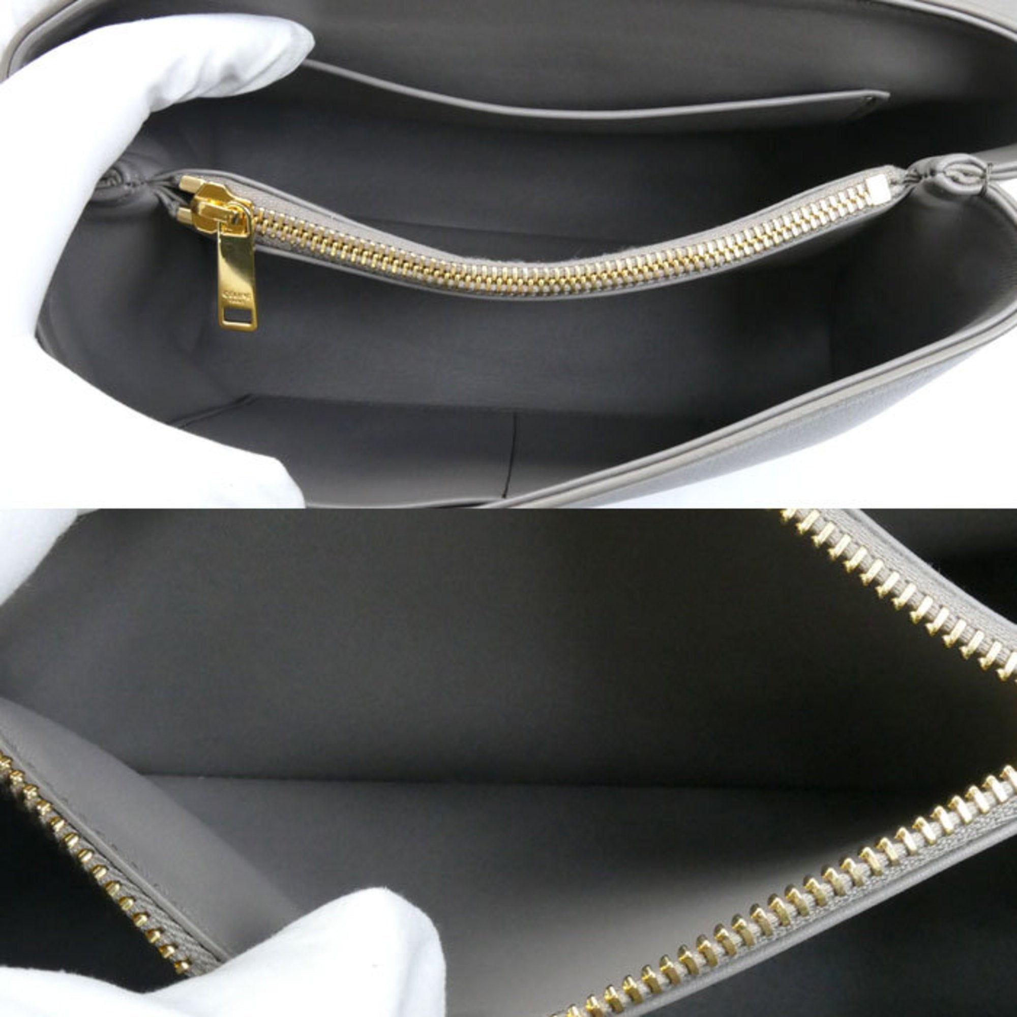Celine Gold Leather Shoulder Bag (Pre-Owned)