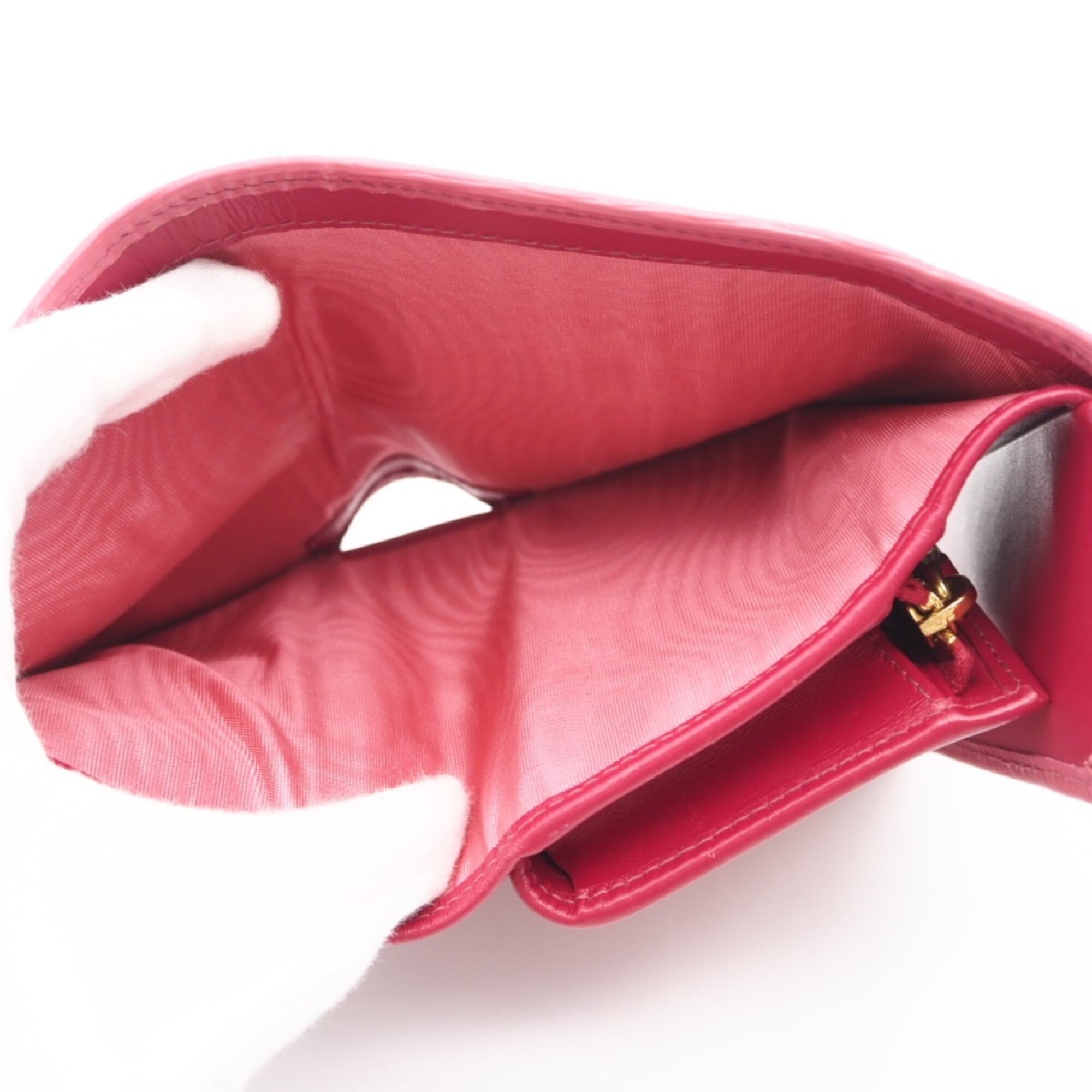 Prada Pink Leather Wallet (Tri-Fold) (Pre-Owned)