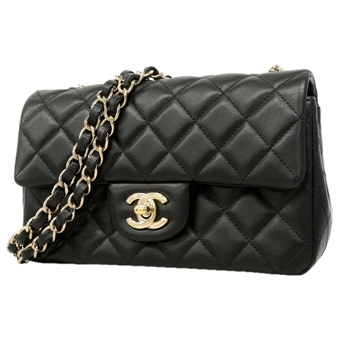 Chanel Black Leather Shoulder Bag (Pre-Owned)