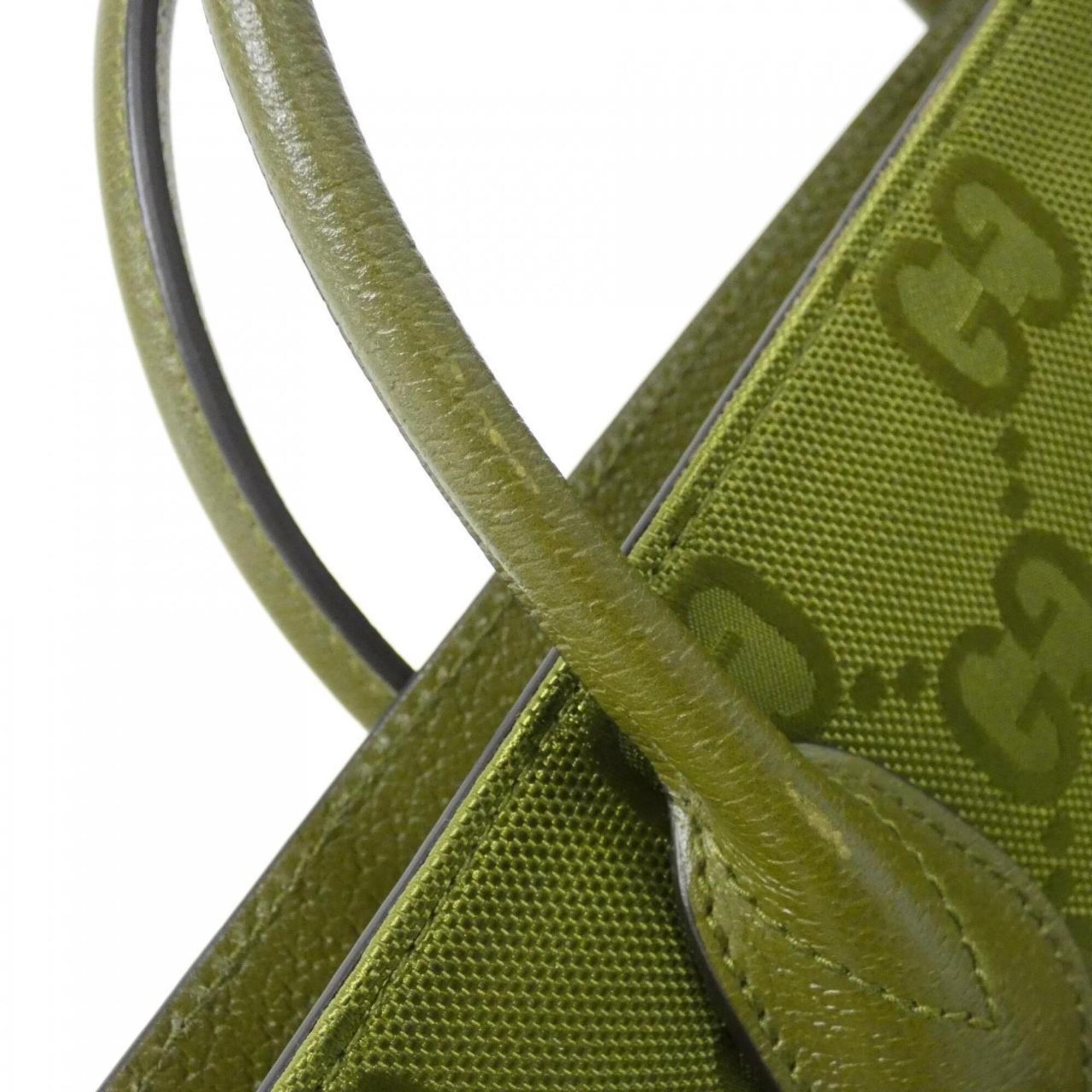 Gucci Green Nylon Leather Handbag (Pre-Owned)