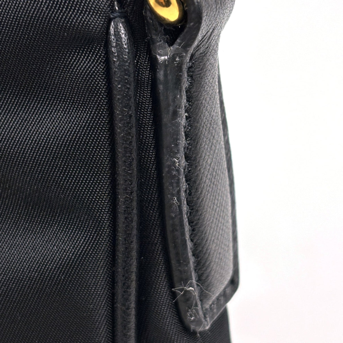 Prada Black Nylon Leather Shoulder Bag (Pre-Owned)