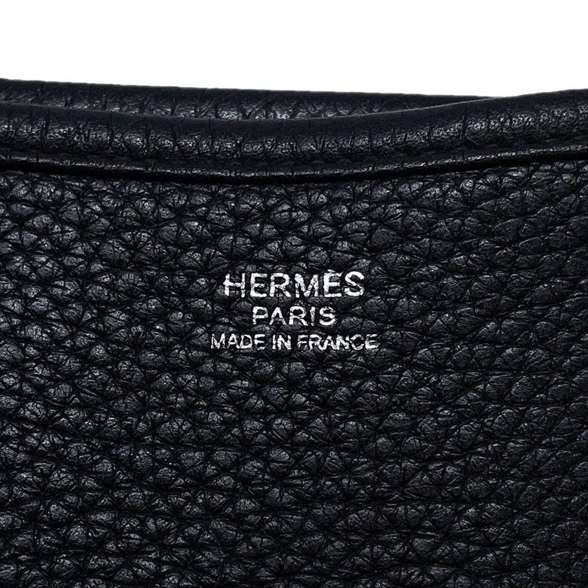 Hermes Evelyne Black Taurillon Clemence Leather Handbag Shoulder Bag (Pre-Owned)