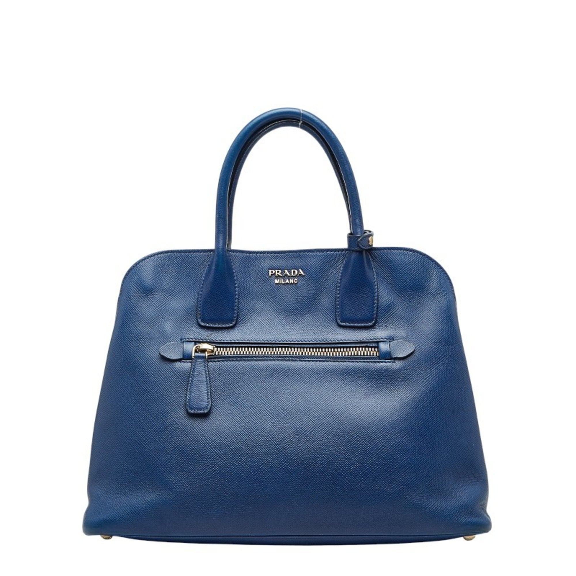 Prada Blue Leather Handbag (Pre-Owned)