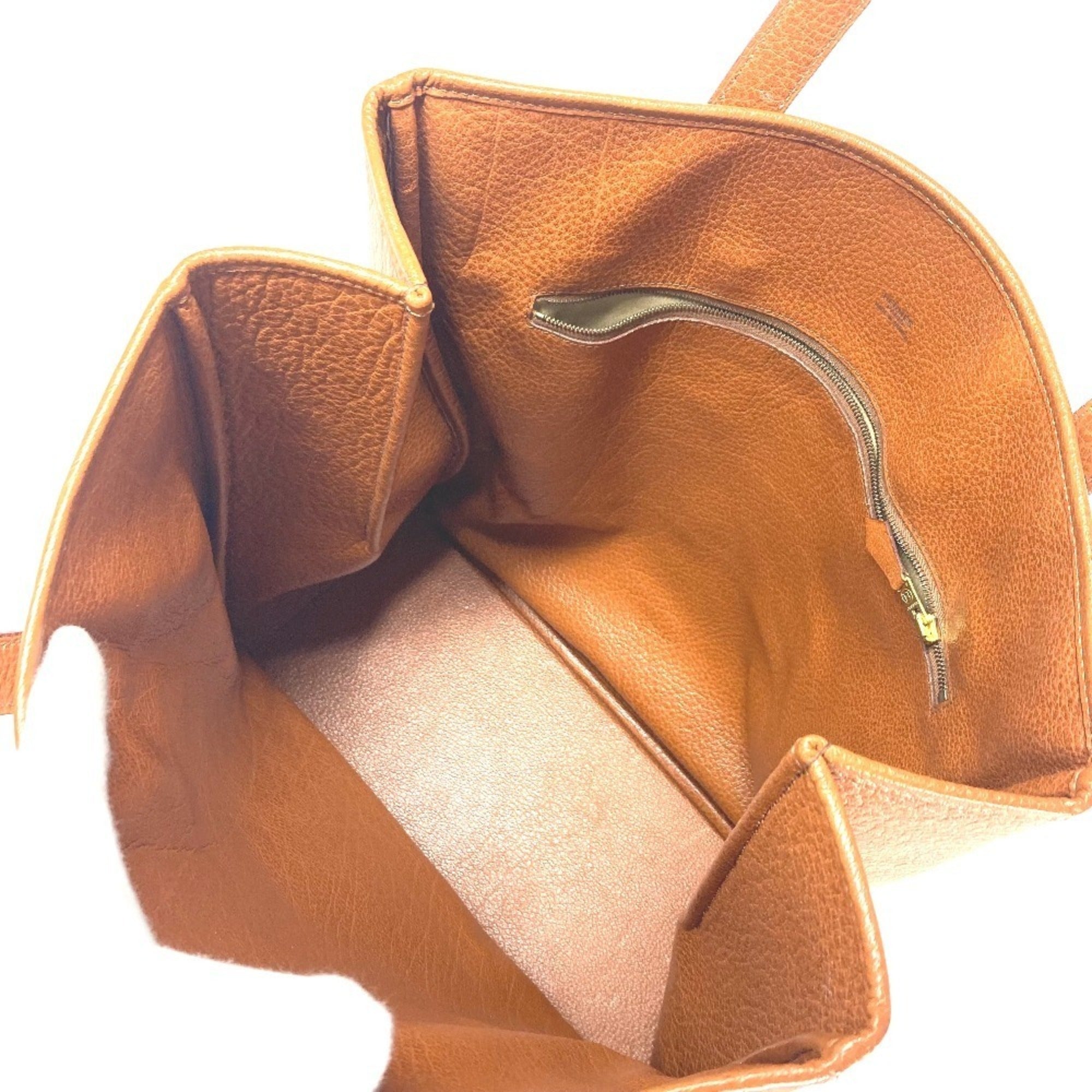 Hermes Galop Brown Leather Shoulder Bag Tote Bag (Pre-Owned)