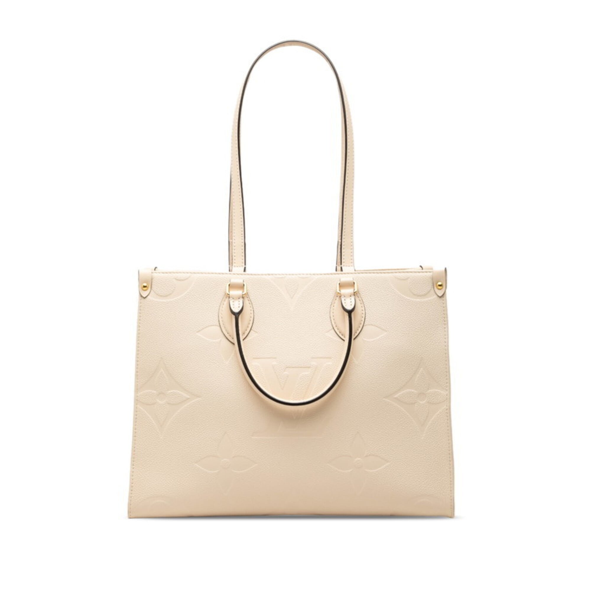 Louis Vuitton Cream Ivory Leather Handbag Tote Bag (Pre-Owned)