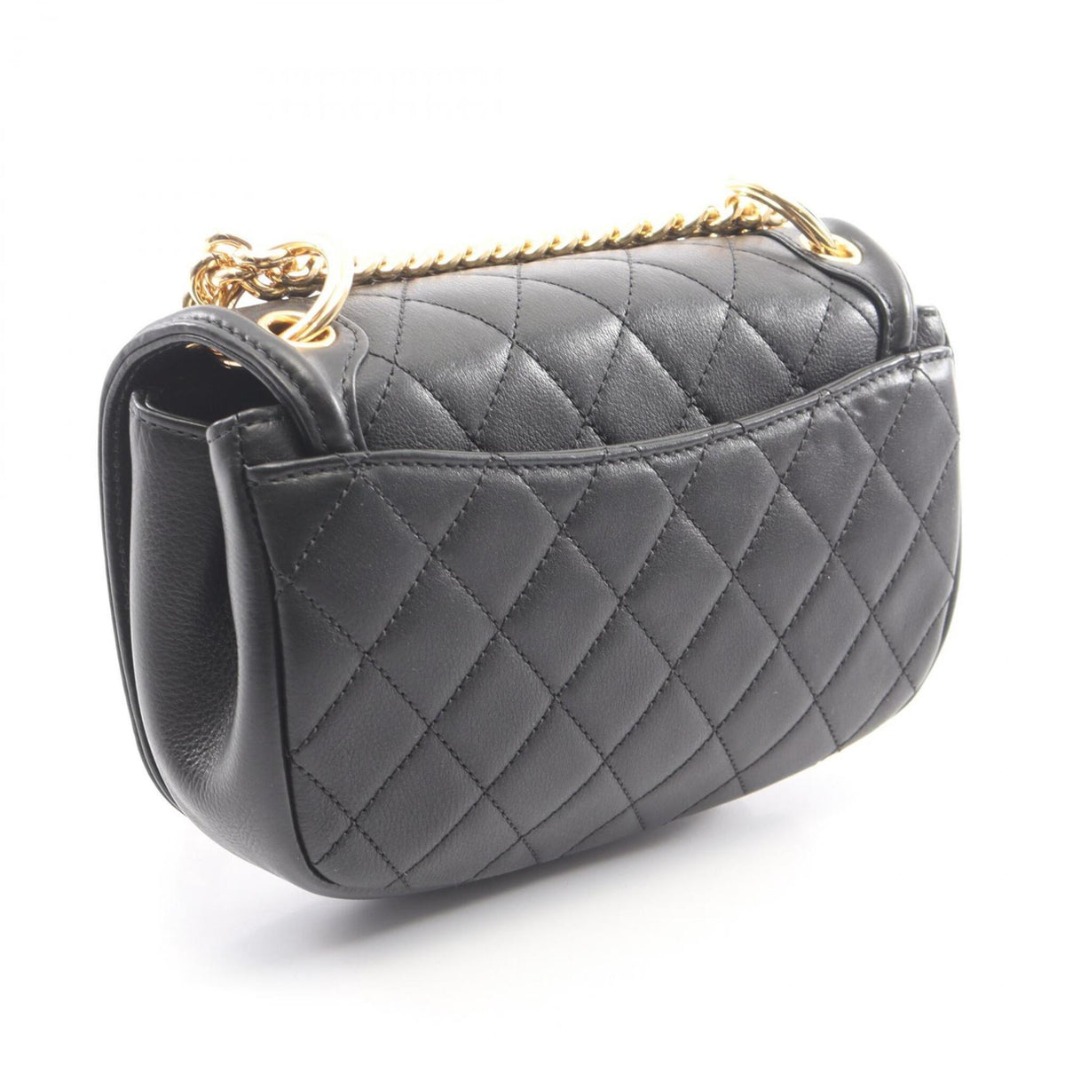 Chanel Matelasse Black Leather Handbag Shoulder Bag (Pre-Owned)