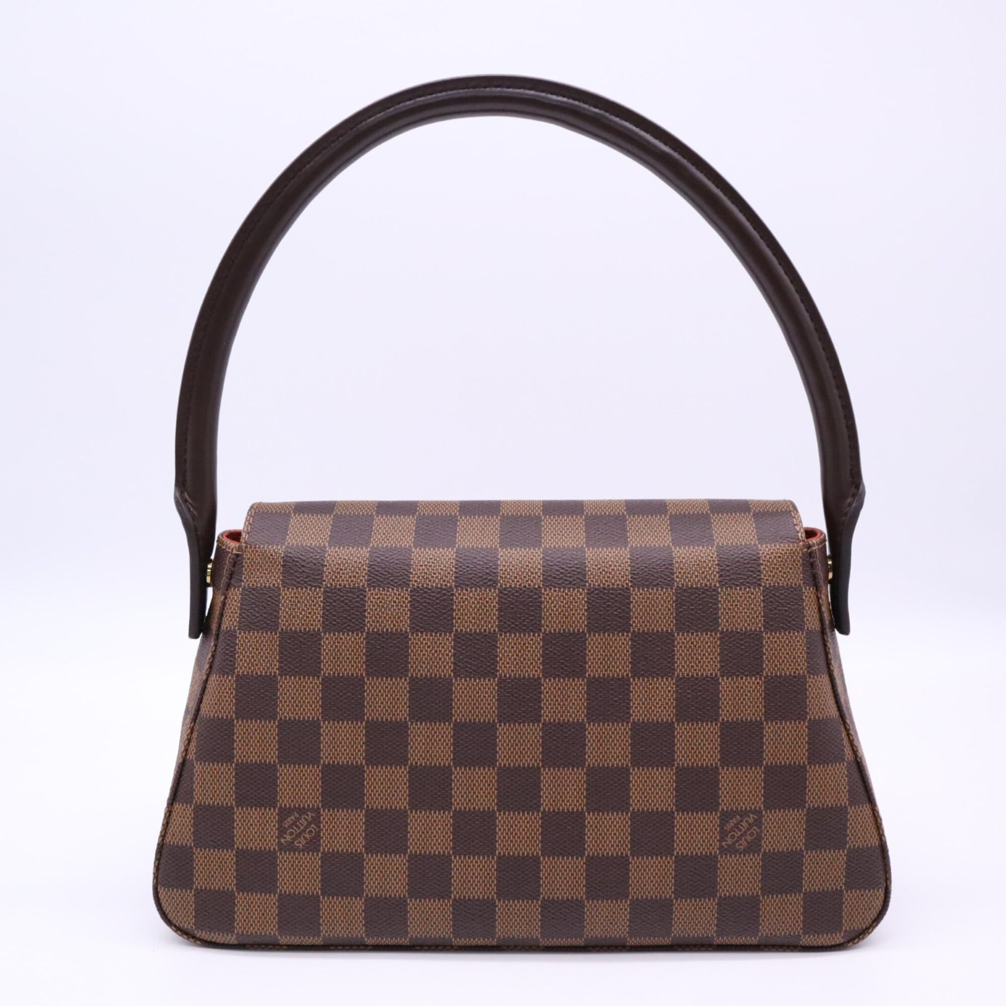 Louis Vuitton Beige Brown Red Color Coated Canvas Leather Handbag (Pre-Owned)
