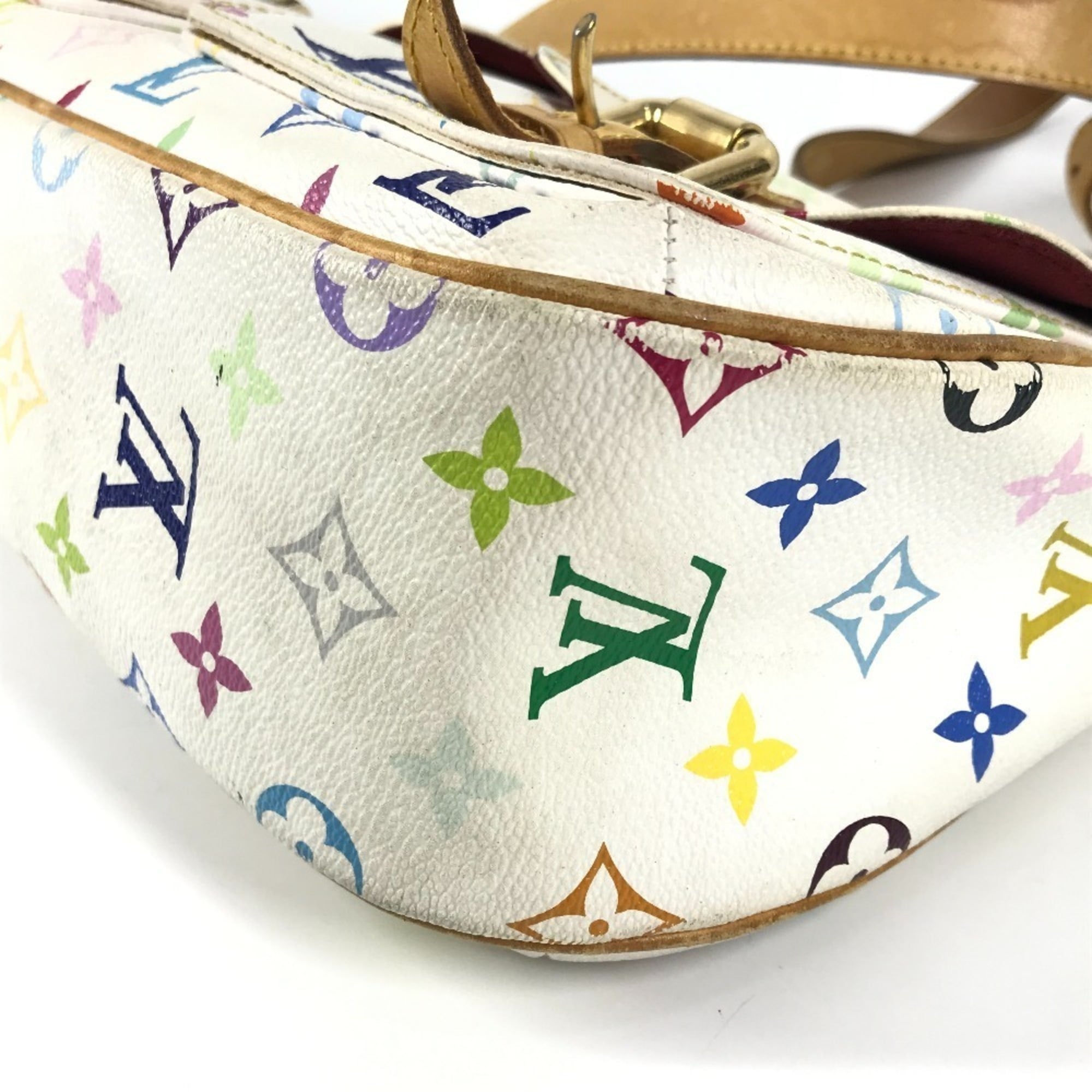 Louis Vuitton Blanc White Monogram Multicolore Shoulder Bag (Pre-Owned)