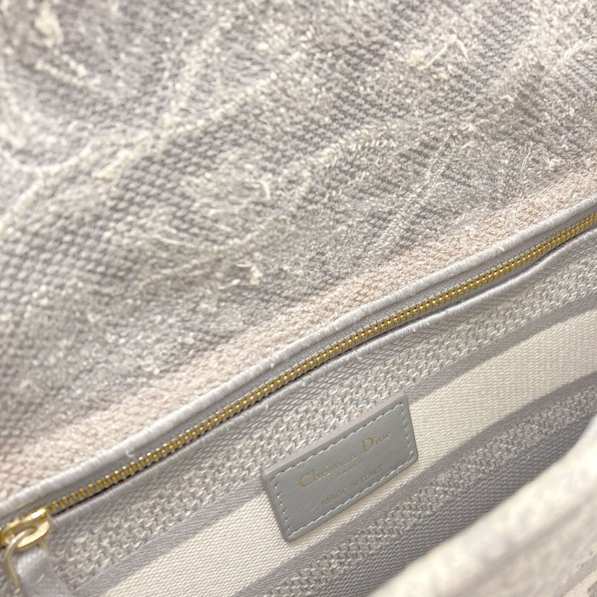 Christian Dior Gray Canvas Handbag (Pre-Owned)
