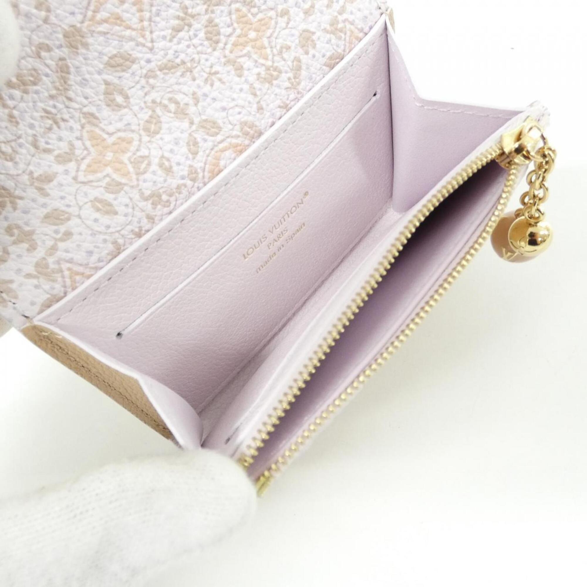 Louis Vuitton Beige Leather Coin Purse/Coin Case (Pre-Owned)
