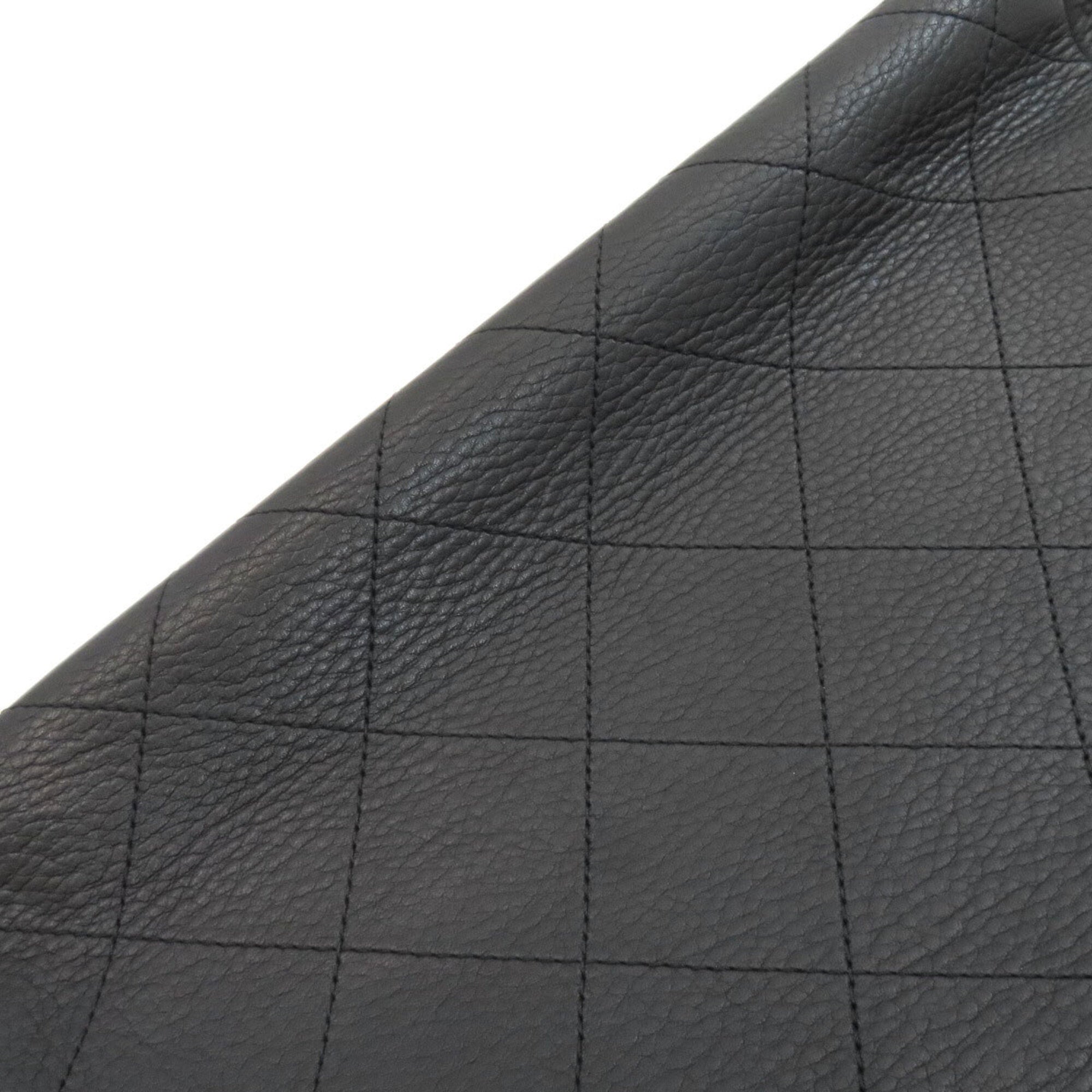 Chanel Matelasse Black Leather Tote Bag (Pre-Owned)
