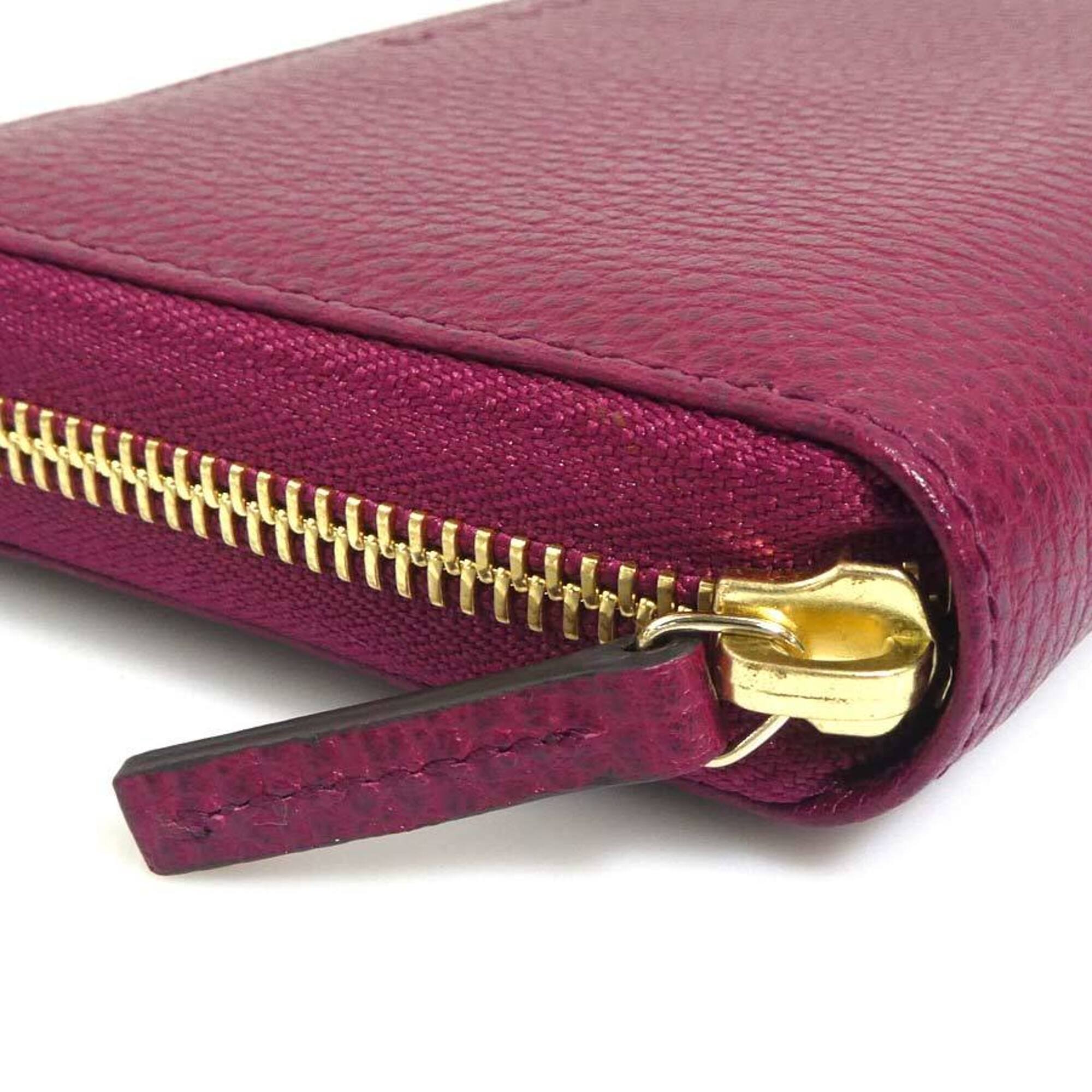 Gucci Red Color Wine Leather Wallet (Bi-Fold) (Pre-Owned)