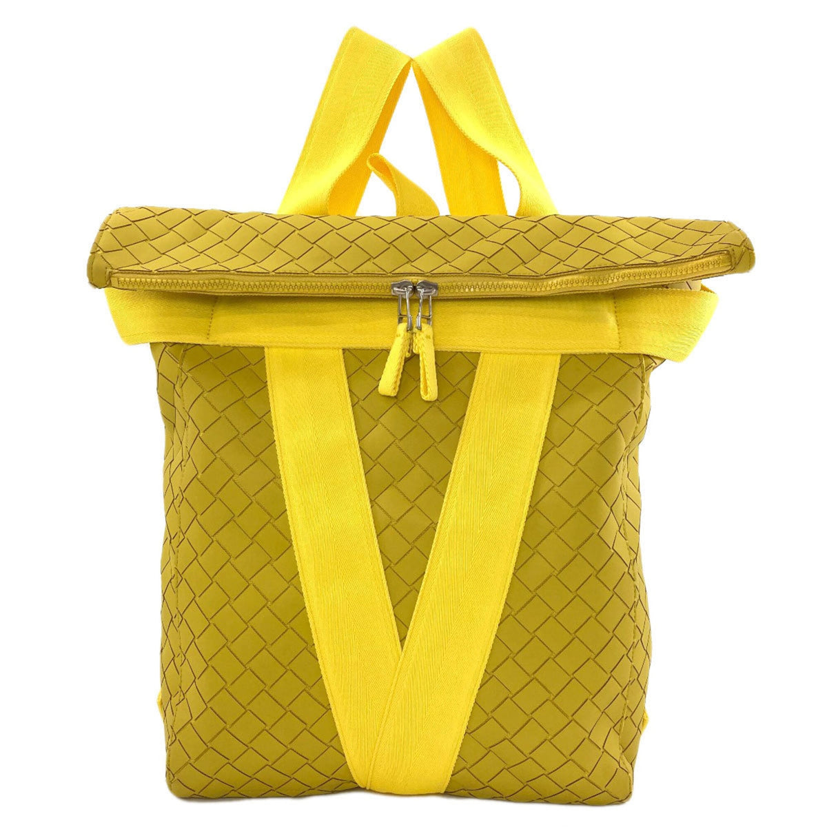 Bottega Veneta Yellow Rubber Backpack (Pre-Owned)