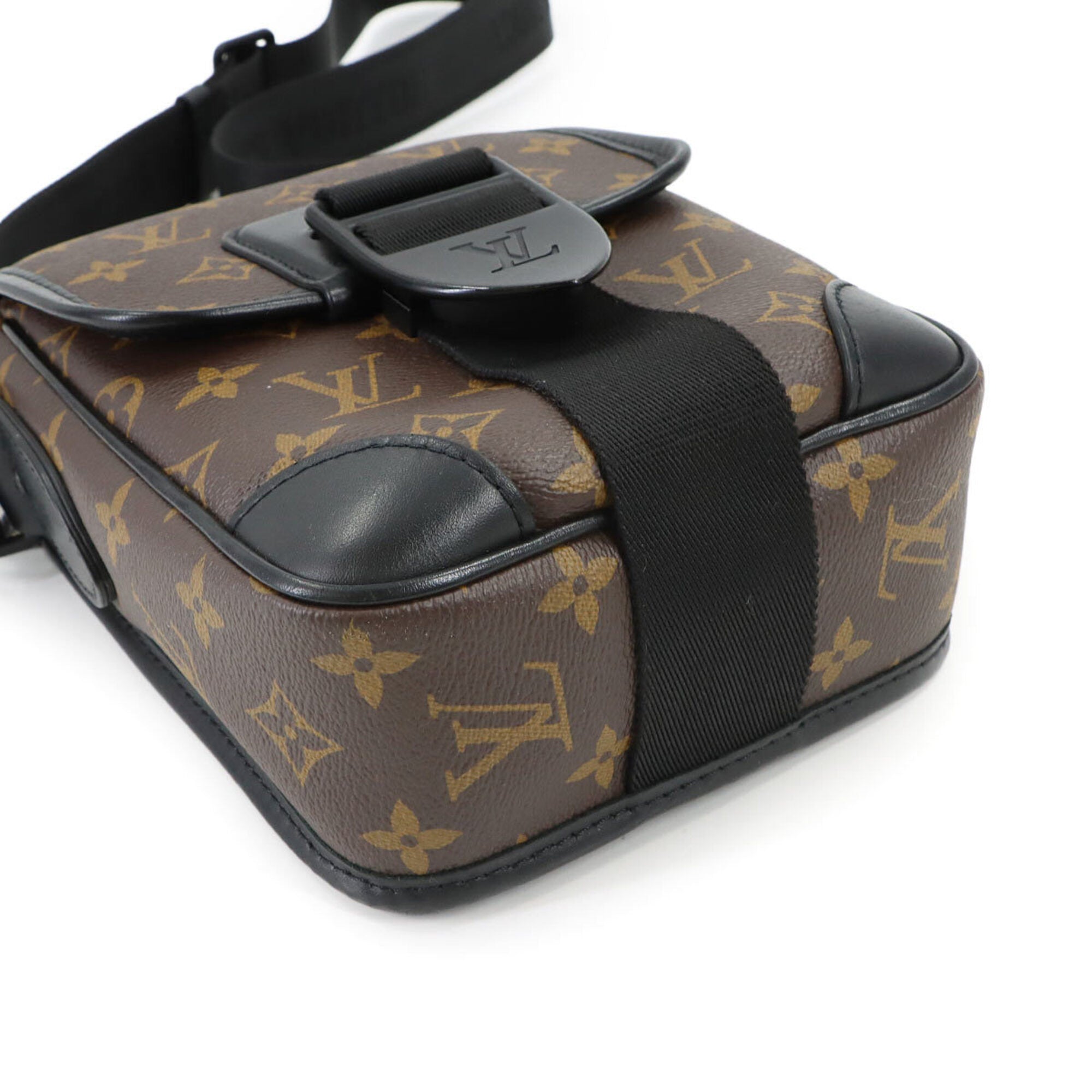 Louis Vuitton Black Brown Monogram Macassar Monogram Messenger Bag Shoulder Bag (Pre-Owned)