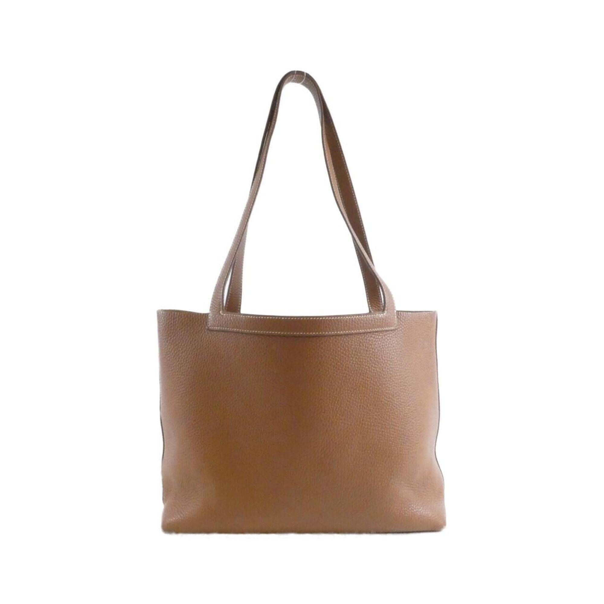 Hermes Gold Taurillon Clemence Leather Handbag (Pre-Owned)