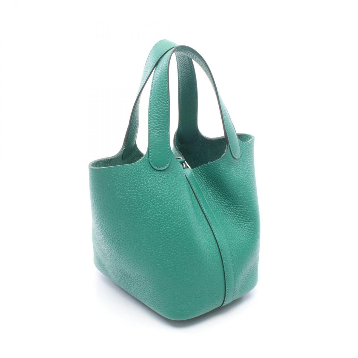 Hermes Green Taurillon Clemence Leather Leather Handbag (Pre-Owned)
