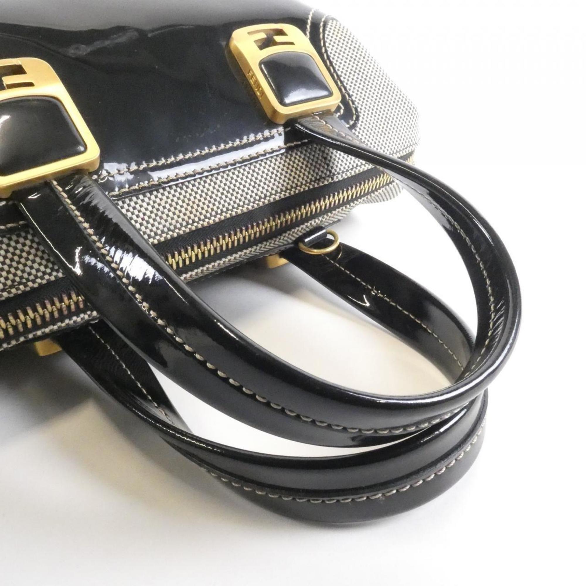 Fendi Black Canvas Handbag (Pre-Owned)