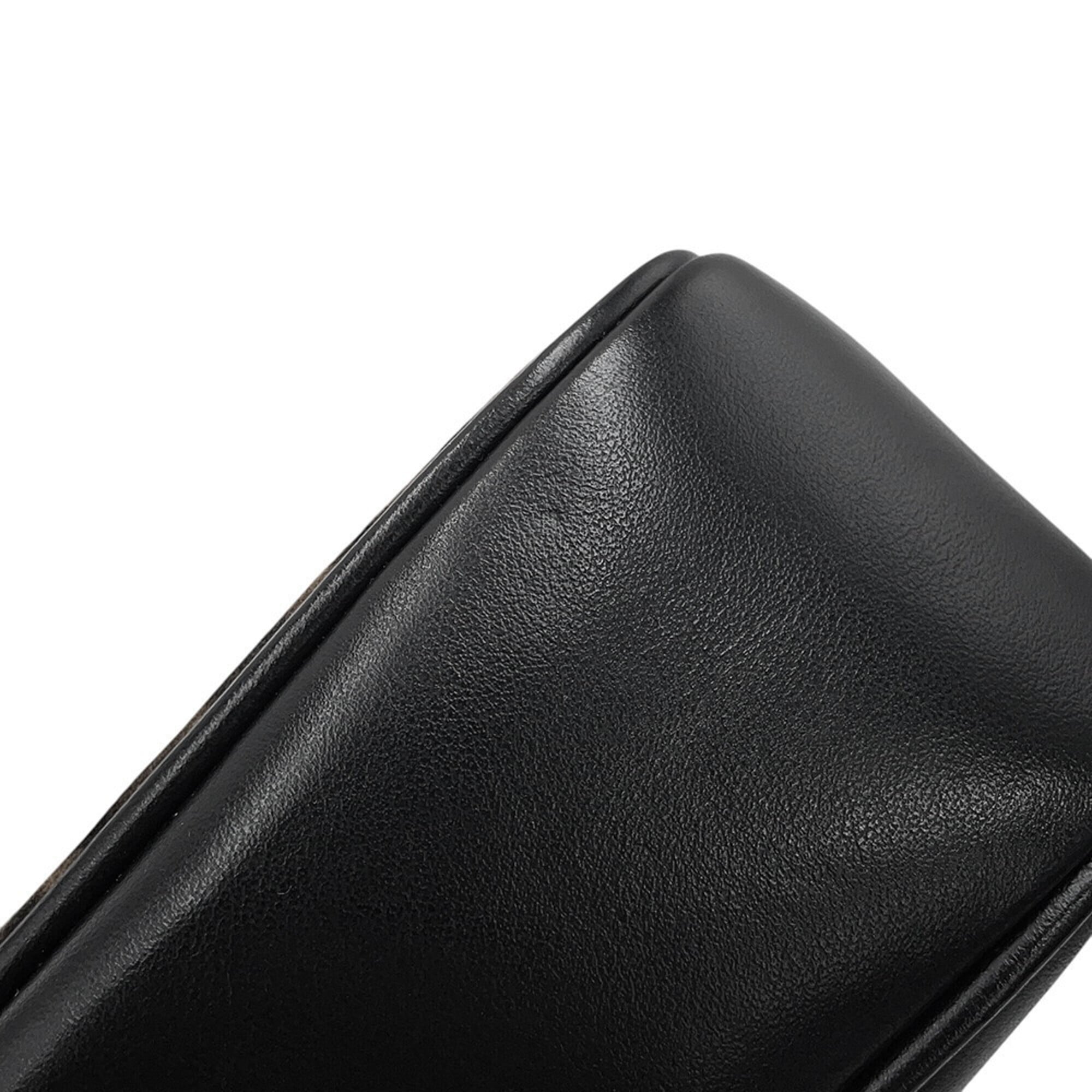 Yves Saint Laurent Black Brown Suede Leather Handbag Shoulder Bag (Pre-Owned)