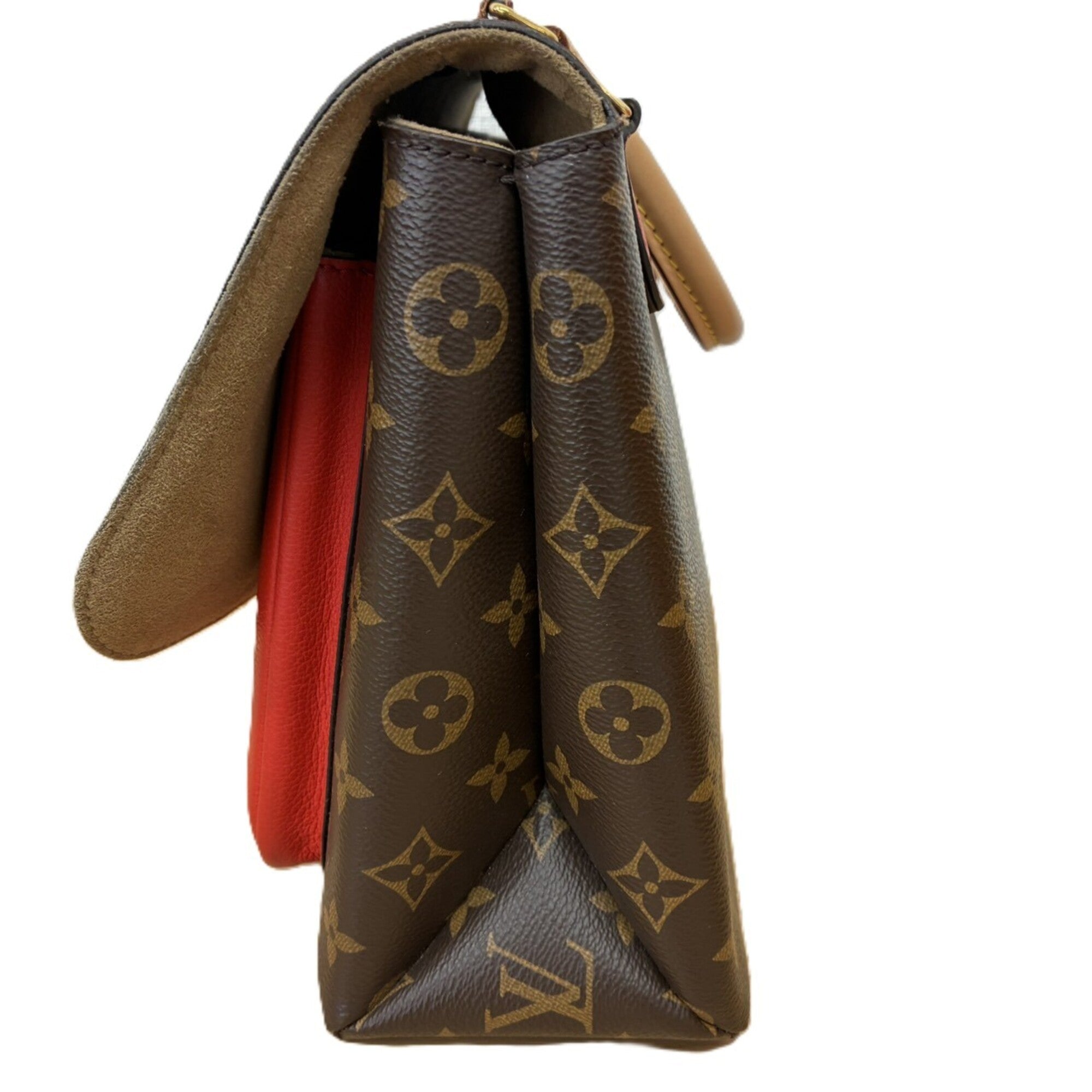 Louis Vuitton Monogram Brown Red Color Monogram Shoulder Bag (Pre-Owned)