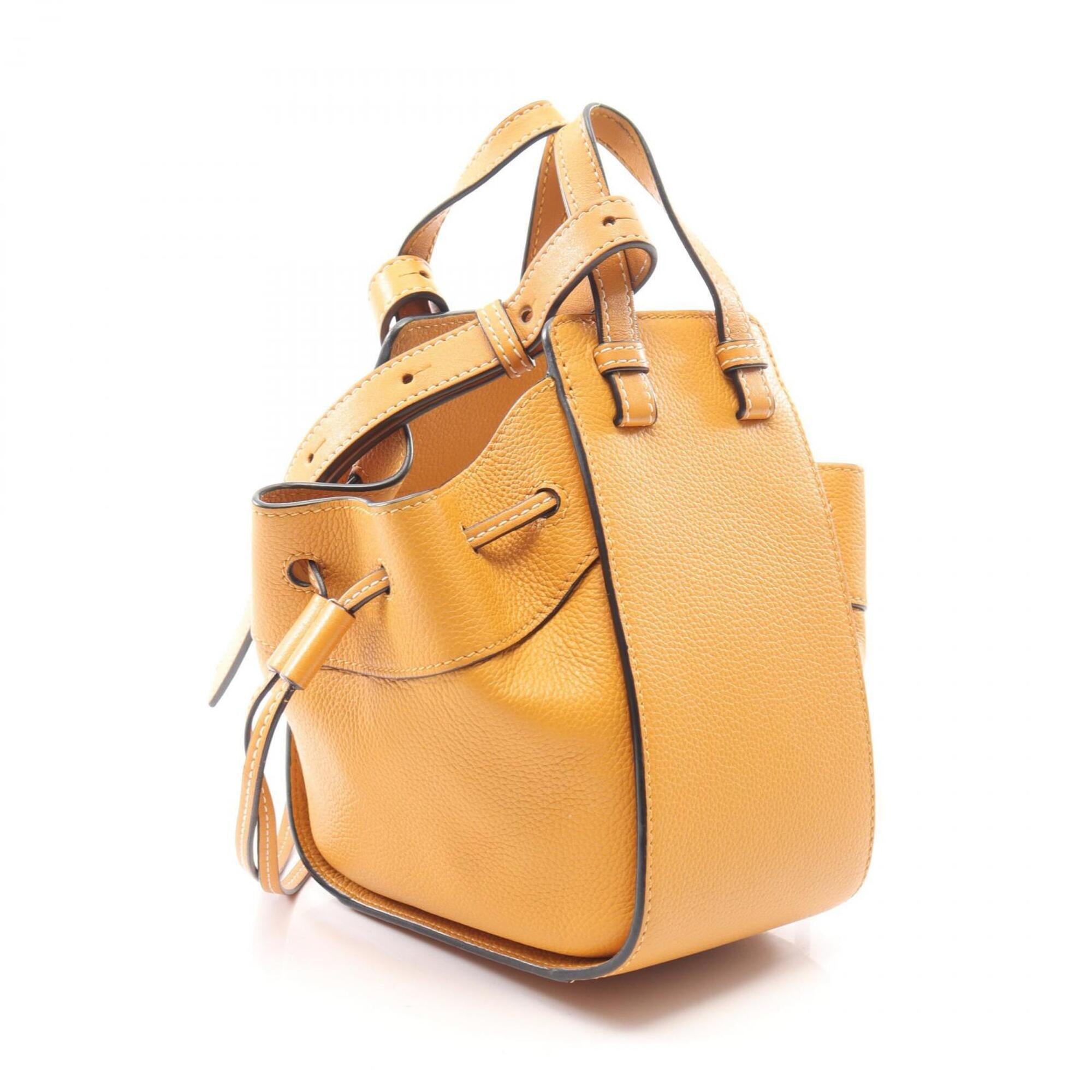 Loewe Brown Orange Leather Handbag (Pre-Owned)
